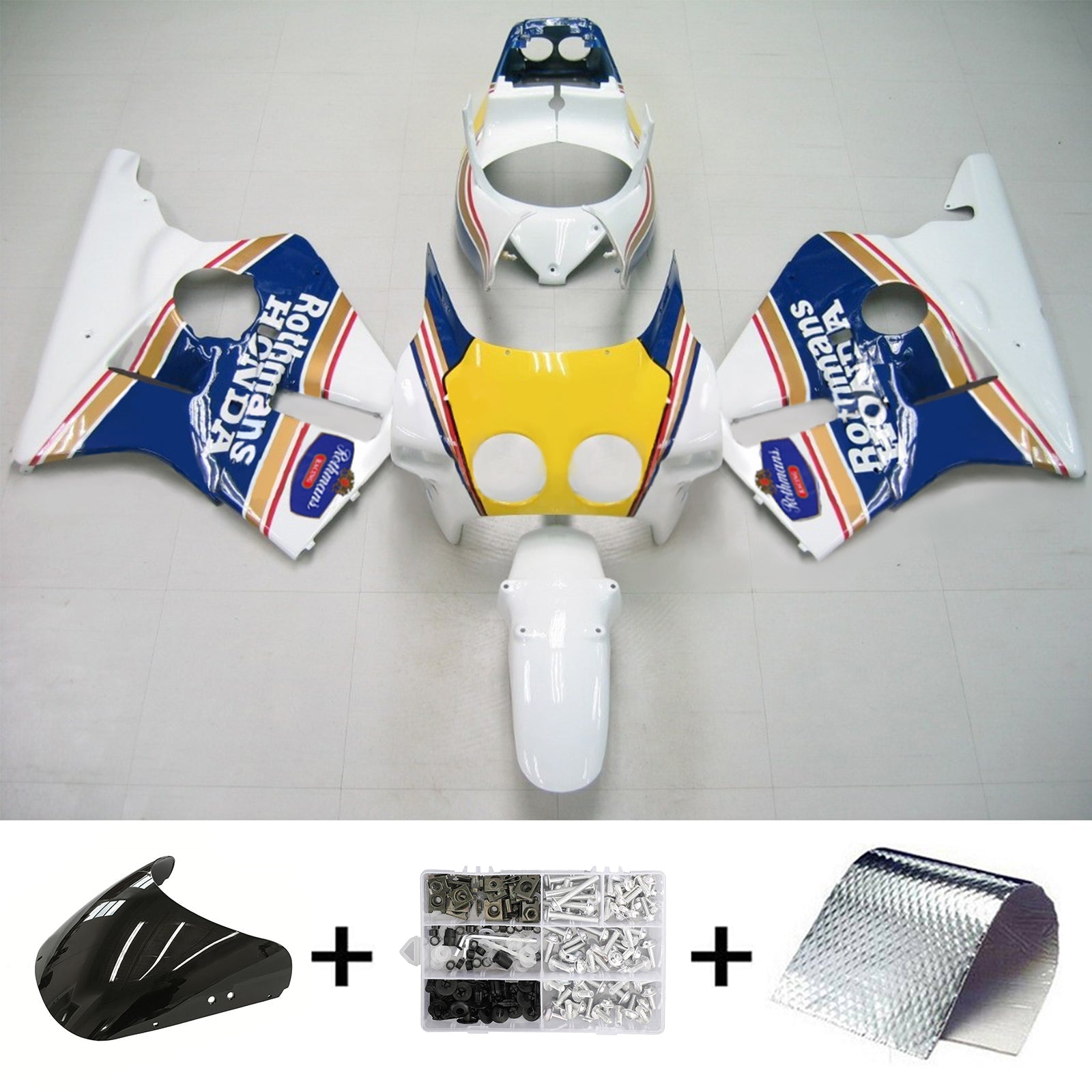 1987-1989 Honda CBR400RR NC23 Amotopart Injection Fairing Kit Bodywork Plastic ABS #101