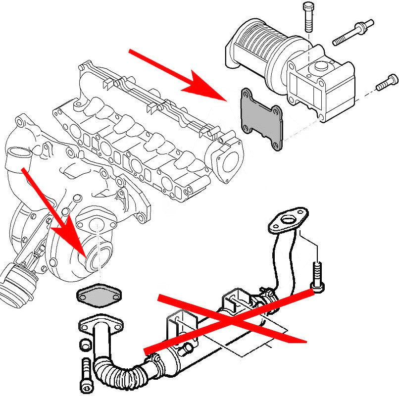 Opel Vauxhall Cdti Saab Tid Fiat Alfa Lancia 1.9 EGR Verwijder blindplaat