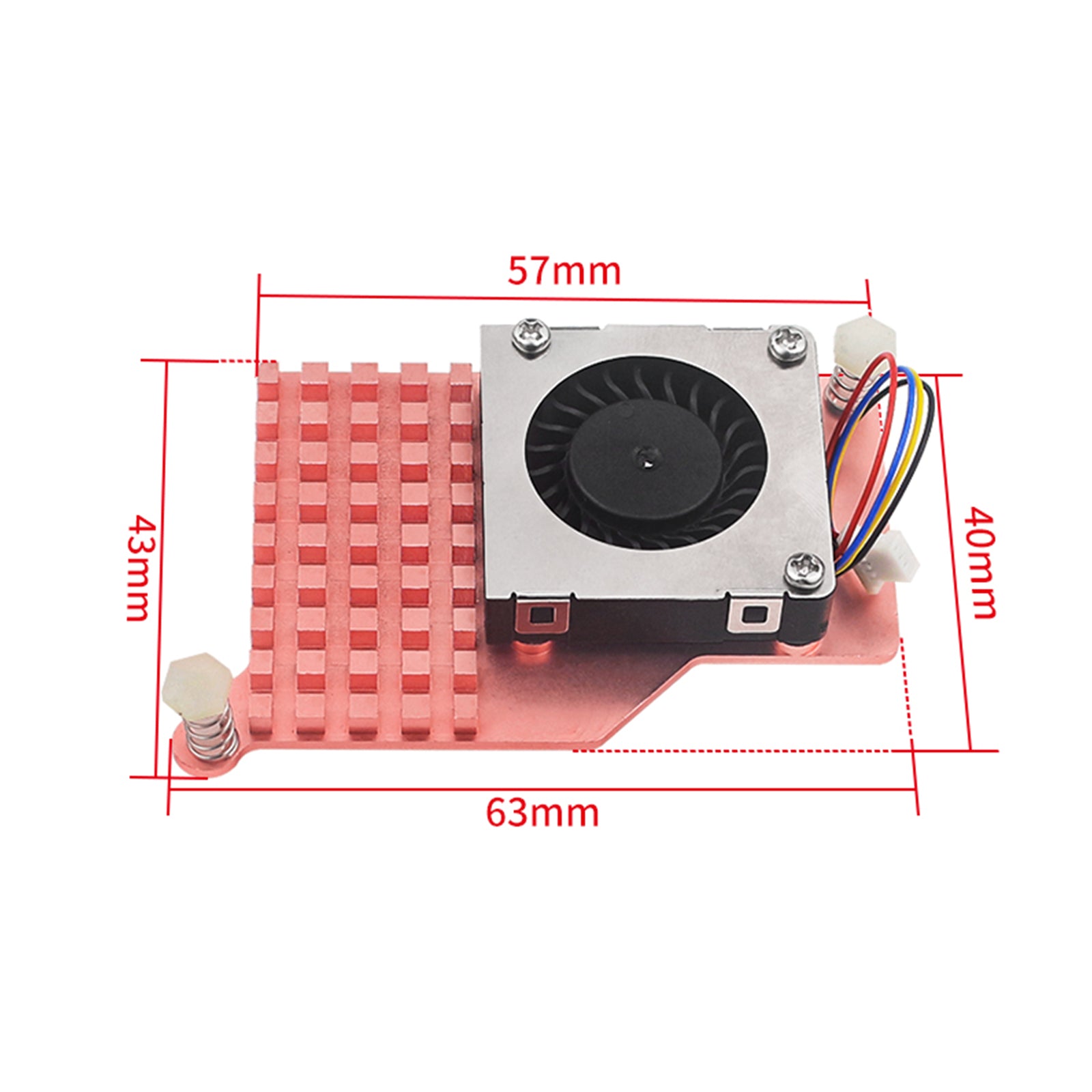 5e ventilatorradiator Raspberry pi5 Zuiver koper Materiaal Koellichaam Blower Koelventilator