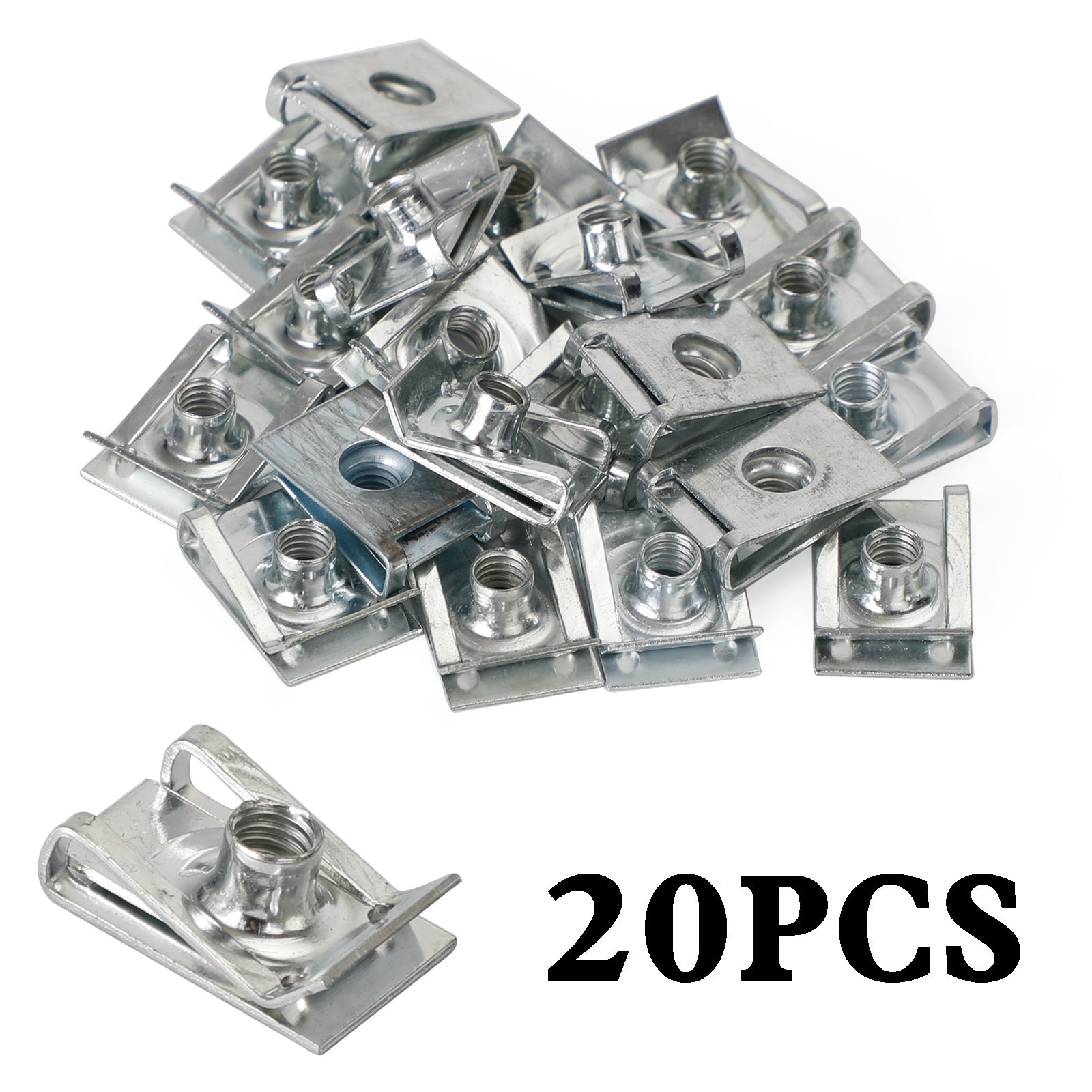 10/20/50PCS Fairing Clips M6 6mm Bodywork Panel Spire Clip Motorcycle Speed Clips U Nut Generic