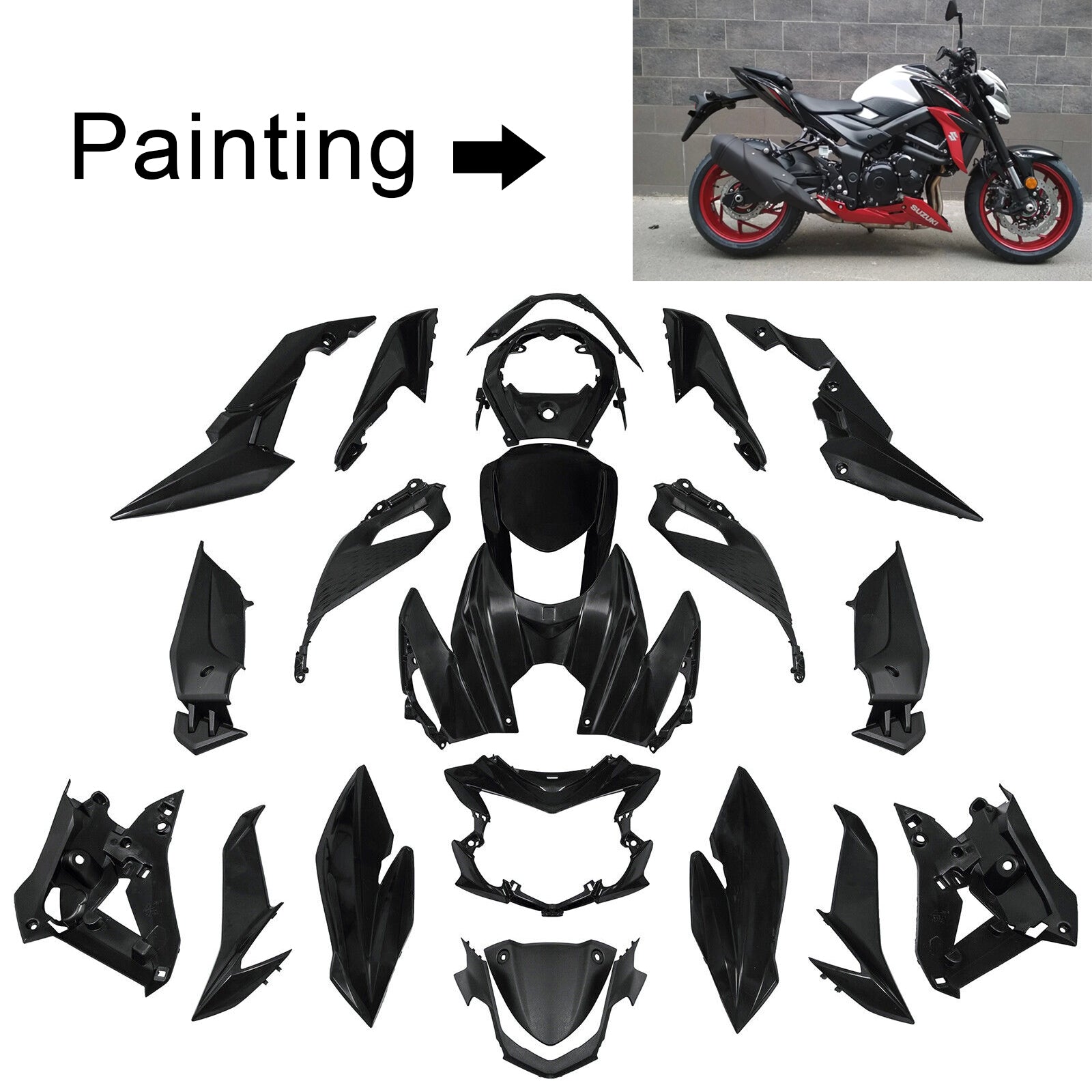 2017-2021 Suzuki GSX-S 750 Amotopart Injection Fairing Kit Bodywork Plastic ABS #102