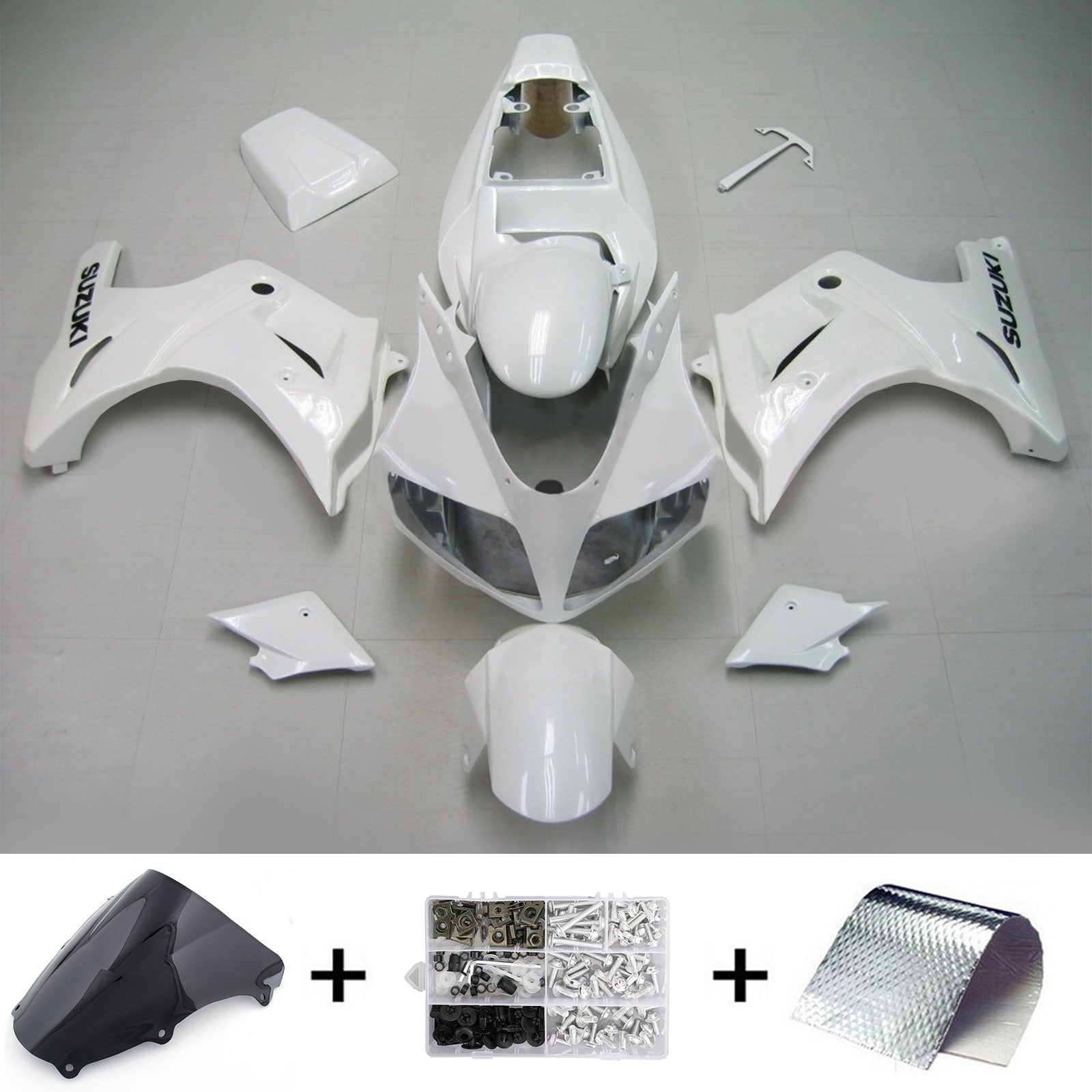 2003-2013 Suzuki SV650 Amotopart Kit de carénage d'injection carrosserie plastique ABS #101