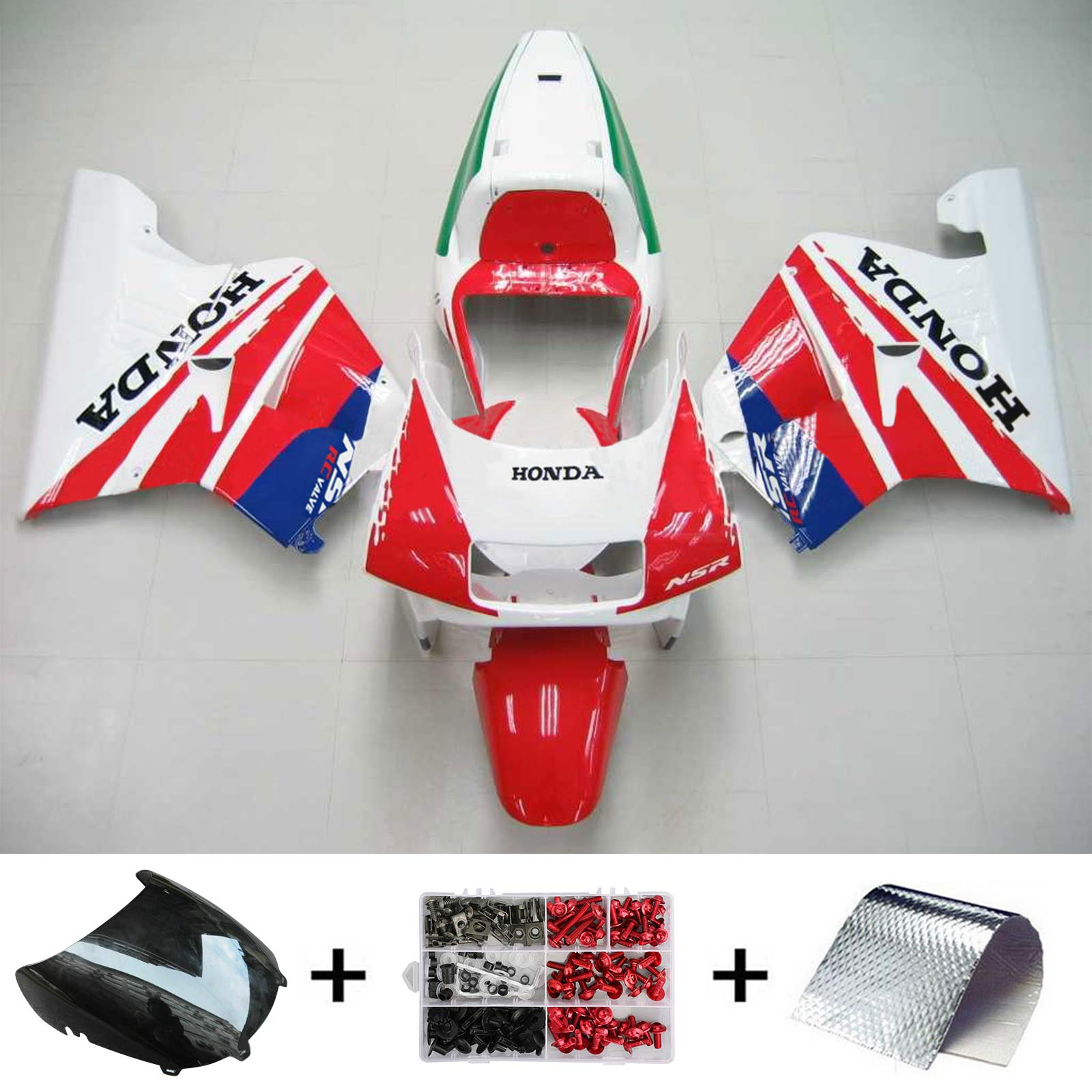 1990-1993 Honda NSR250 PGM-3 Amotopart Injection Fairing Kit Bodywork Plastic ABS #107