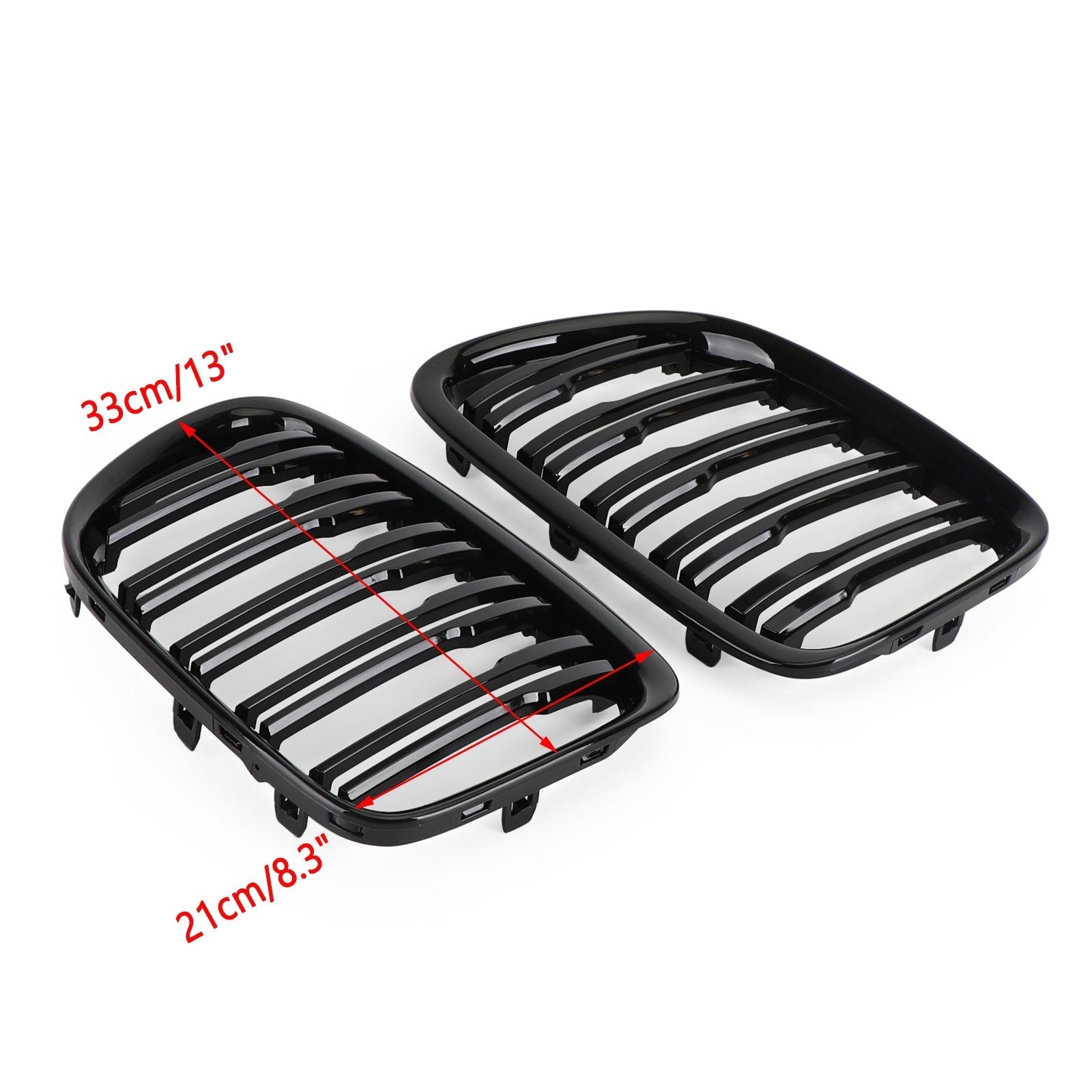 High Quality Dual Slats Front Hood Kidney Grill for 2009-2014 BMW X1 E84 Durable and Sleek Upgrade