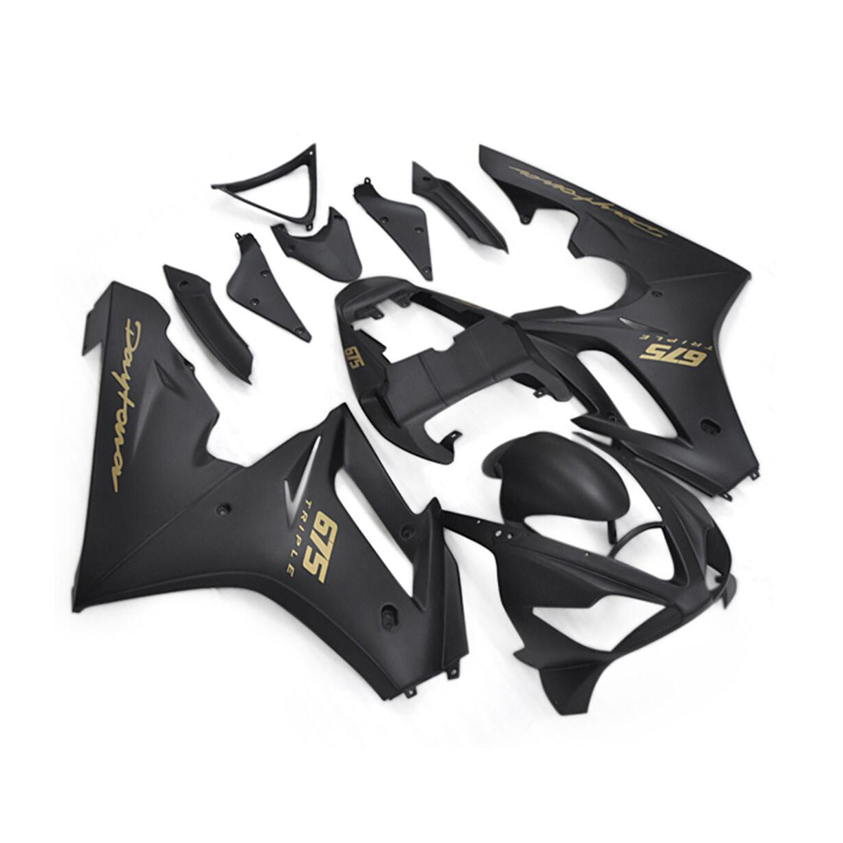 2006-2008 Triumph Daytona 675 Black Bodywork Fairing ABS Injection Molding 5# Generic