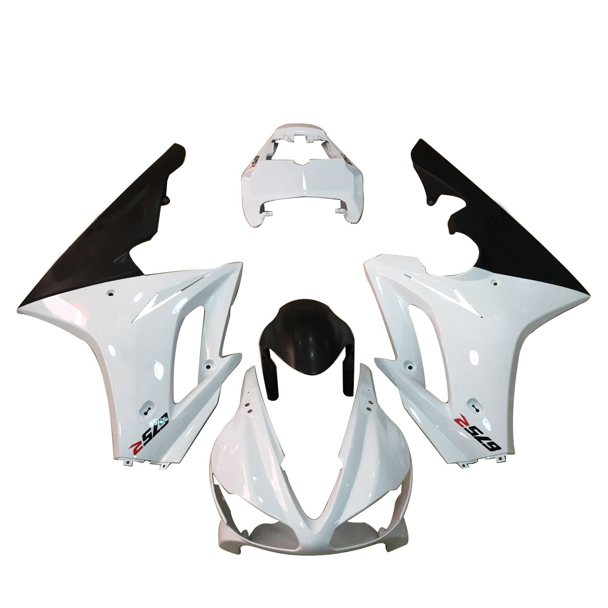 2006-2008 Triumph Daytona 675 White Black Bodywork Fairing ABS Injection Molding 6# Generic