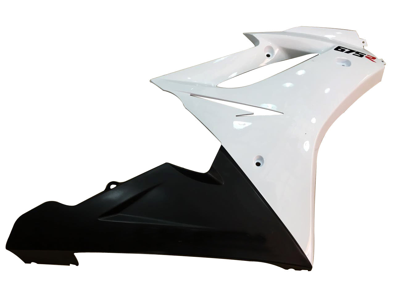 2006-2008 Triumph Daytona 675 White Black Bodywork Fairing ABS Sprøytestøping 6# Generisk