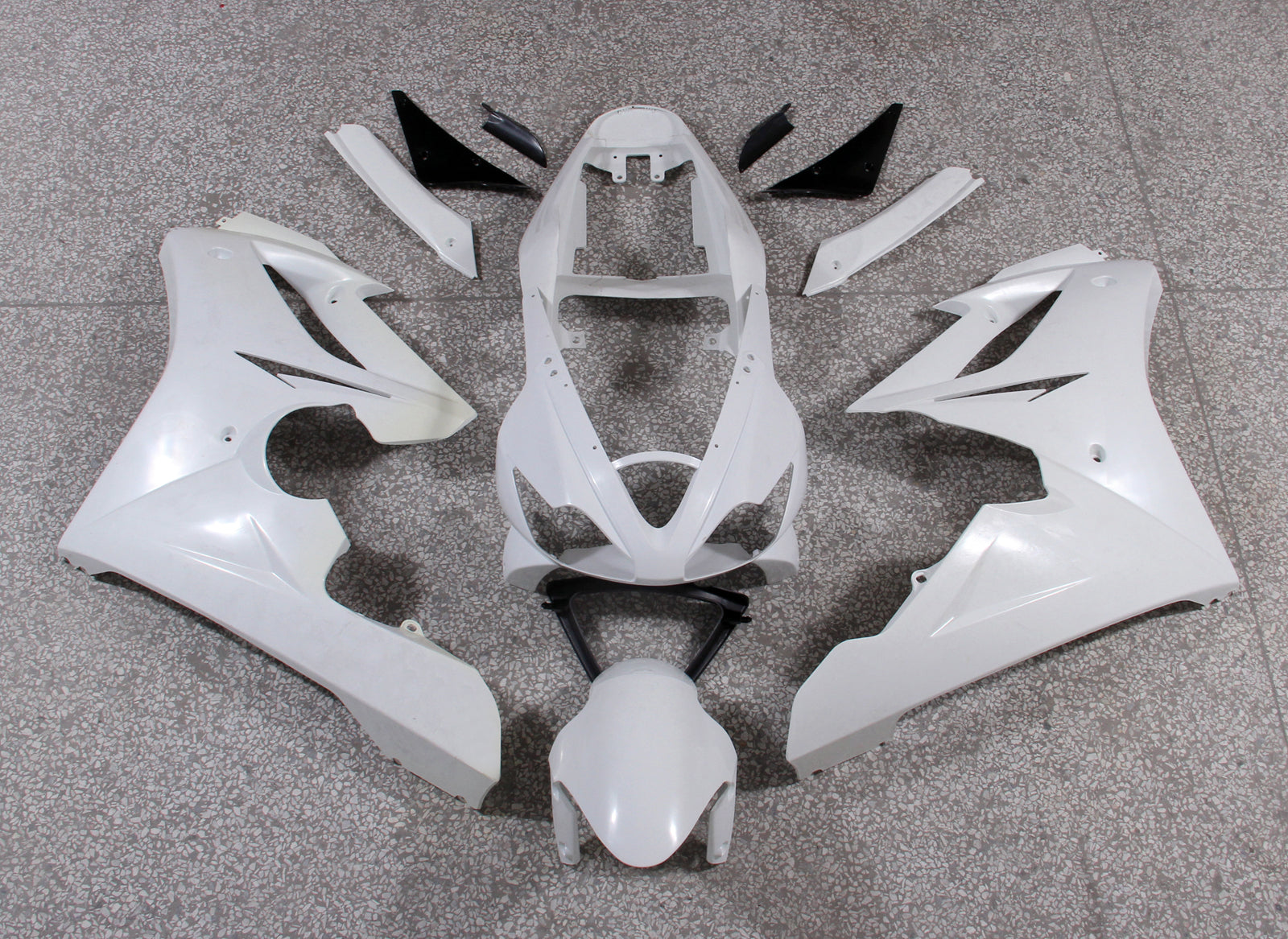 2006-2008 Triumph Daytona 675 White Blue Bodywork Fairing ABS Injection Molding 2# Generic