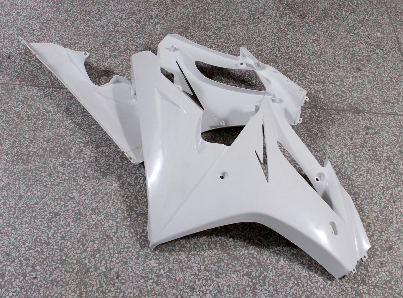 2006-2008 Triumph Daytona 675 White Blue Bodywork Fairing ABS Injection Molding 2# Generic