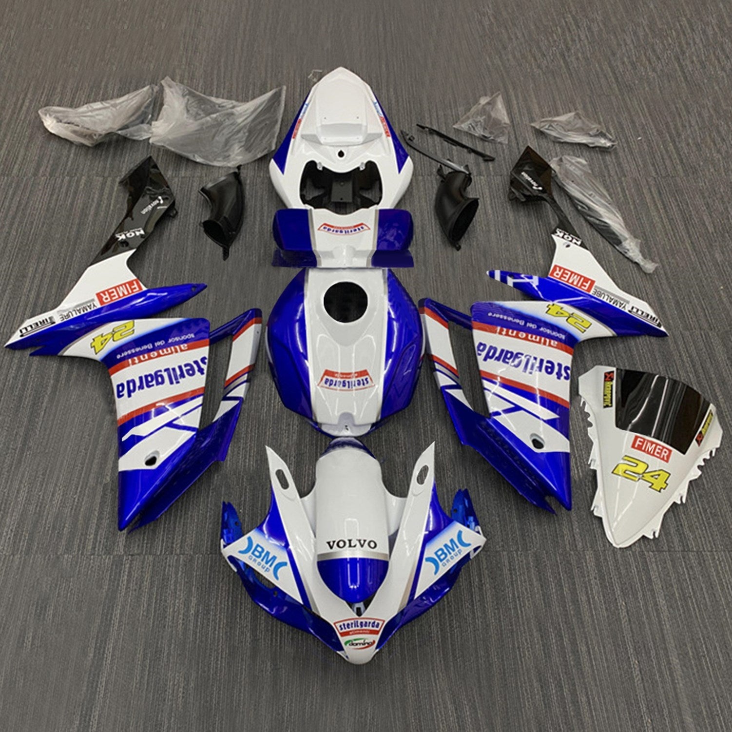 2007-2008 Yamaha YZF 1000 R1 Kit de carenado Carrocería Plástico ABS