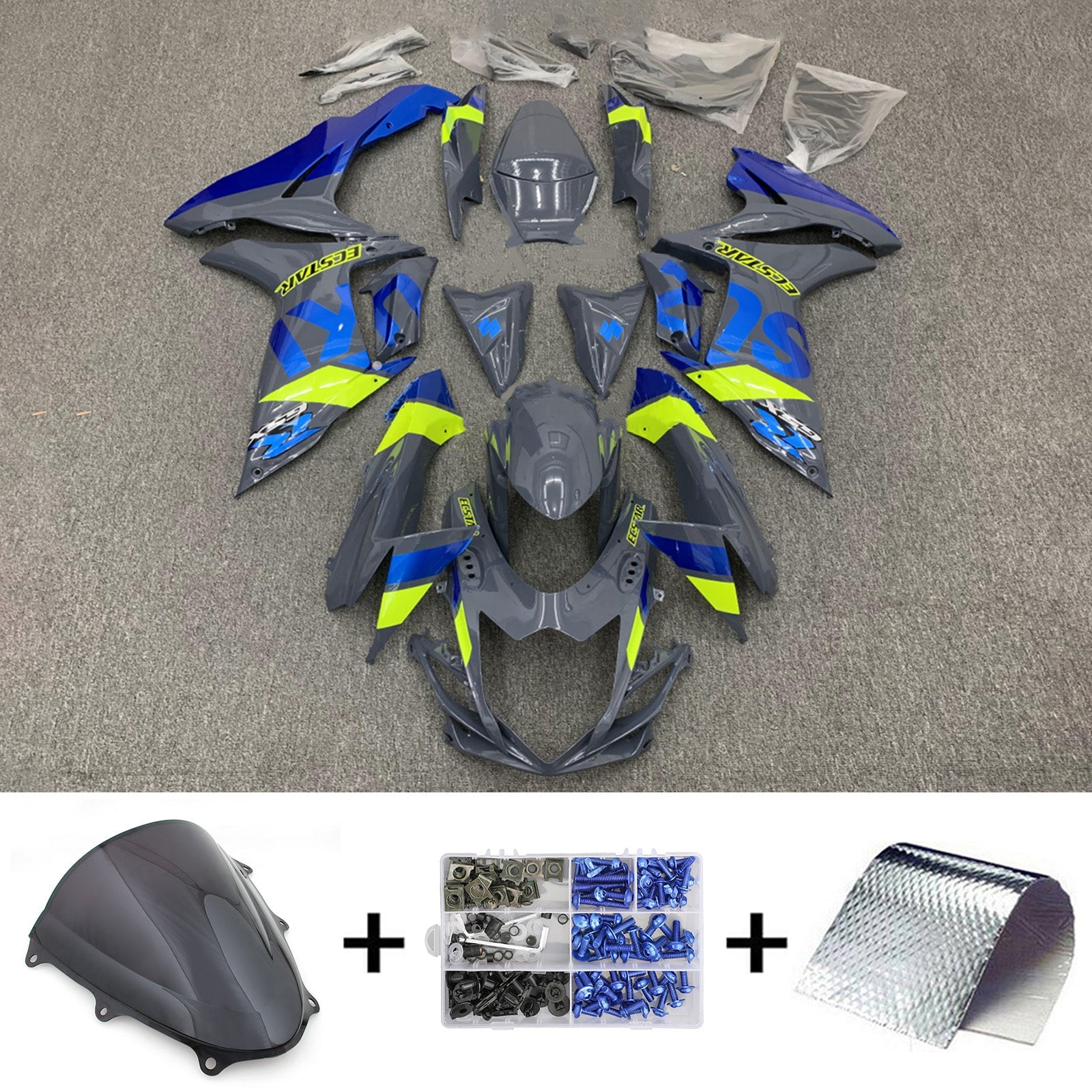 2011-2024 Suzuki GSXR 600/750 K11 Amotopart Injection Fairing Kit Bodywork Plastic ABS #101