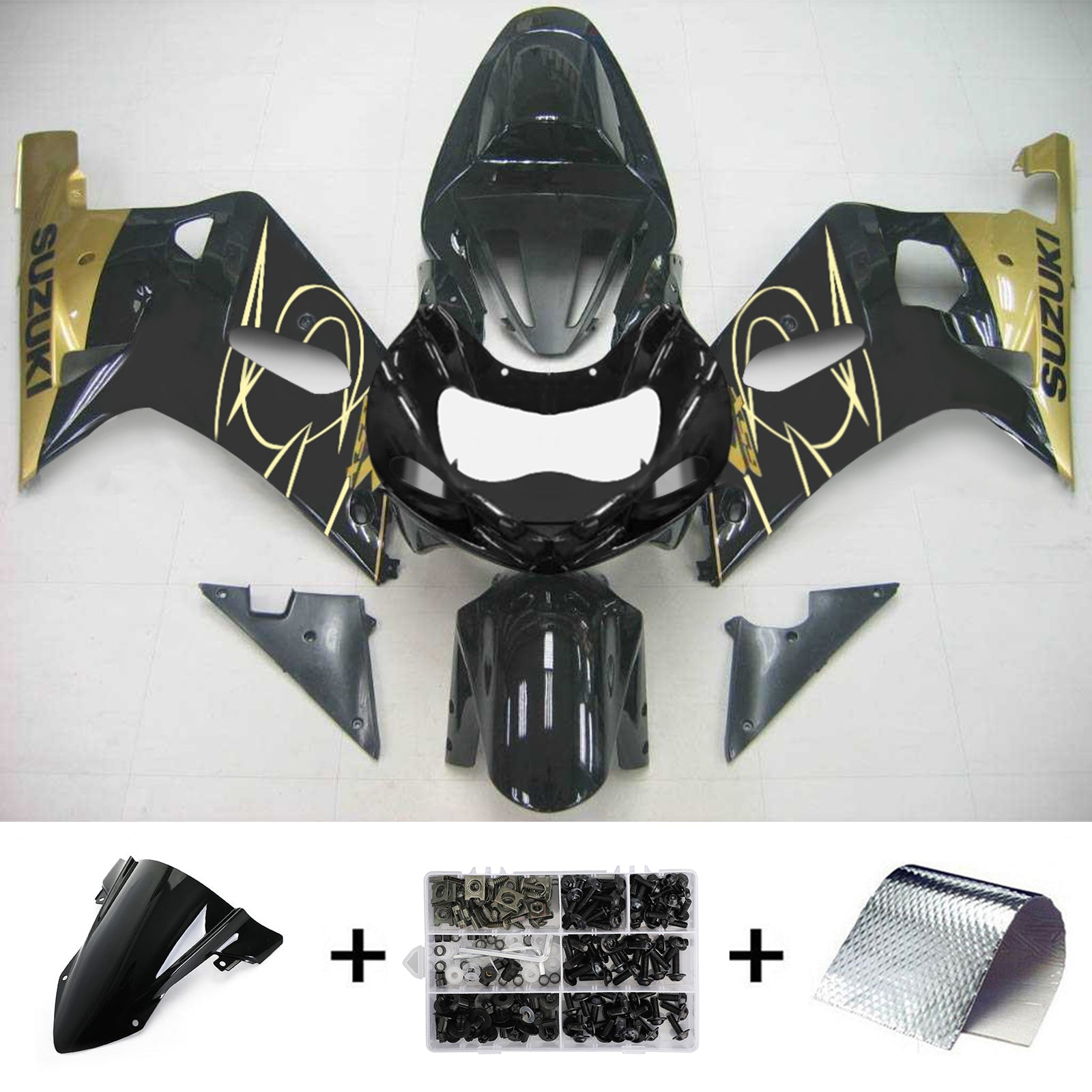 2001-2003 Suzuki GSXR750 K1 Amotopart Kit de carenado de inyección Carrocería Plástico ABS # 106