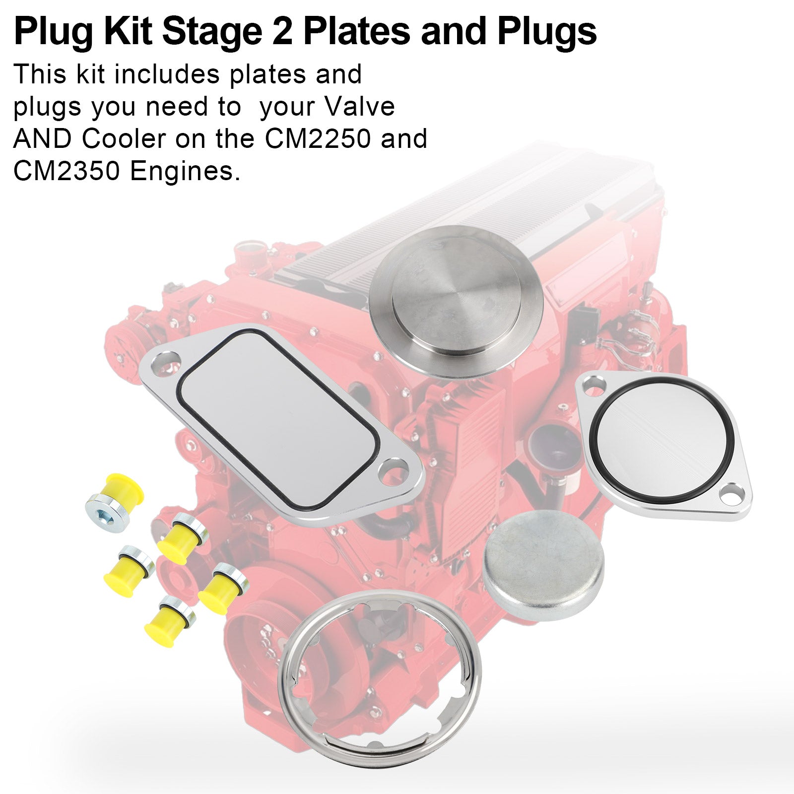 Kit de prises Stage 2, plaques et bouchons adaptés pour ISX 15 CM2250 CM2350 2010+