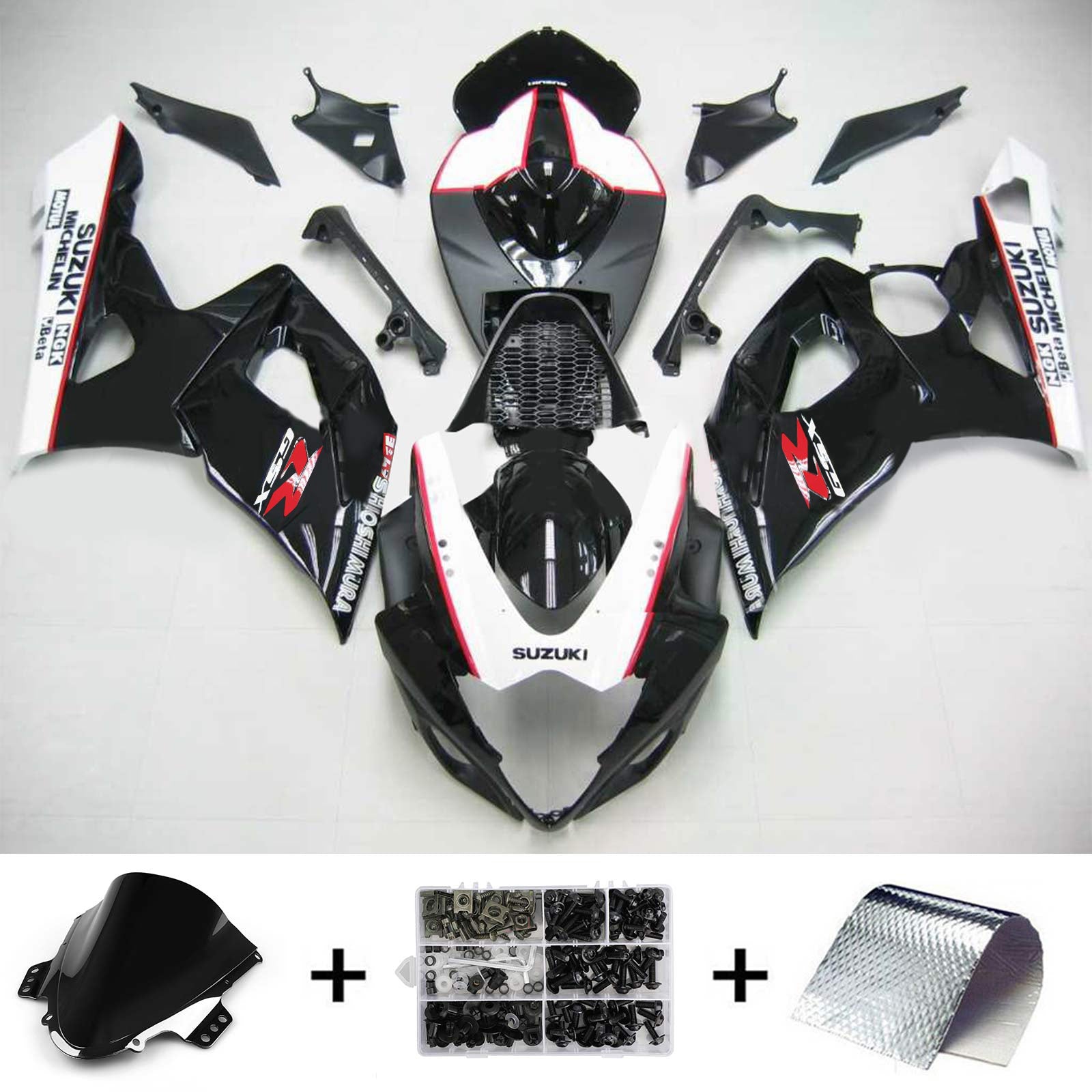 2005-2006 Suzuki GSXR1000 K5 Amotopart Injection Fairing Kit Bodywork Plastic ABS #105