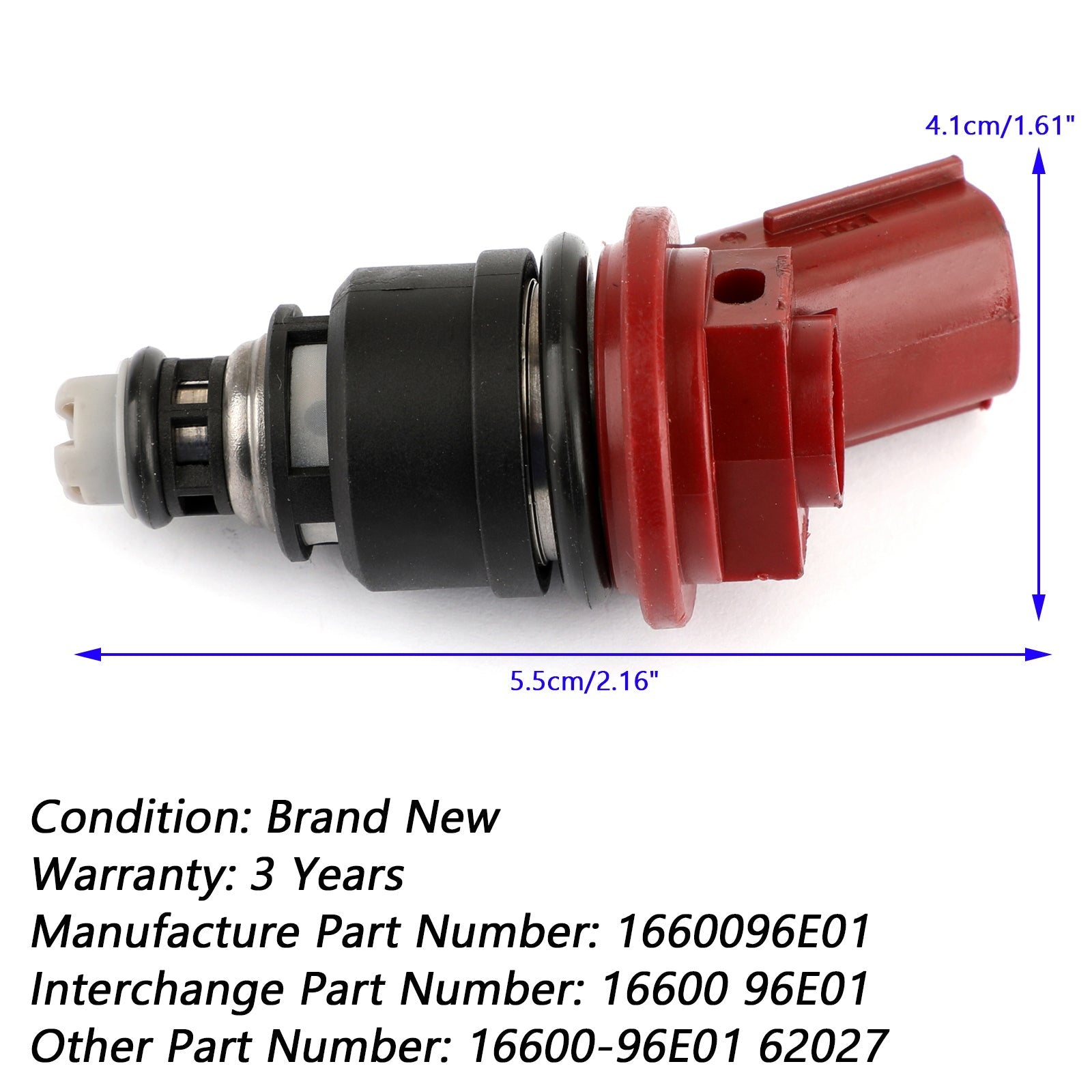 Set van 6 brandstofinjectoren geschikt voor Infiniti I30 96-99 Nissan Maxima 92-99 1660096E01 Generiek