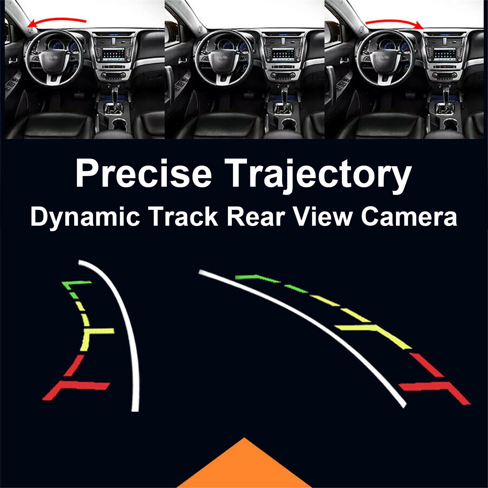 HD Dynamic Trajectory Tracks Car Rear View Camera Fit For E70 E71 E82 E83 E84