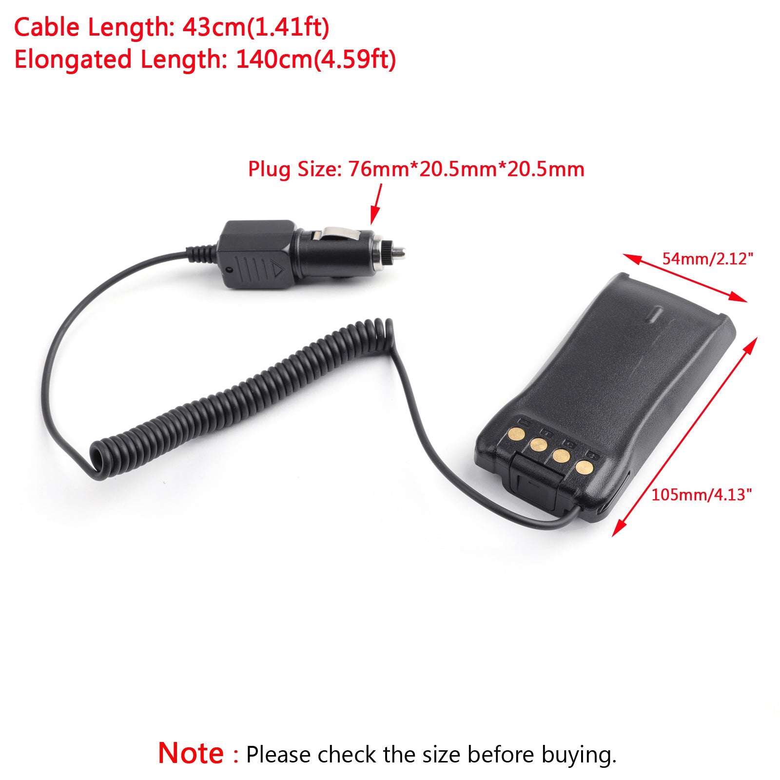 Autobatterij Eliminator Accessoires voor Hytera PD780 PD700 Radio Walkie Talkie