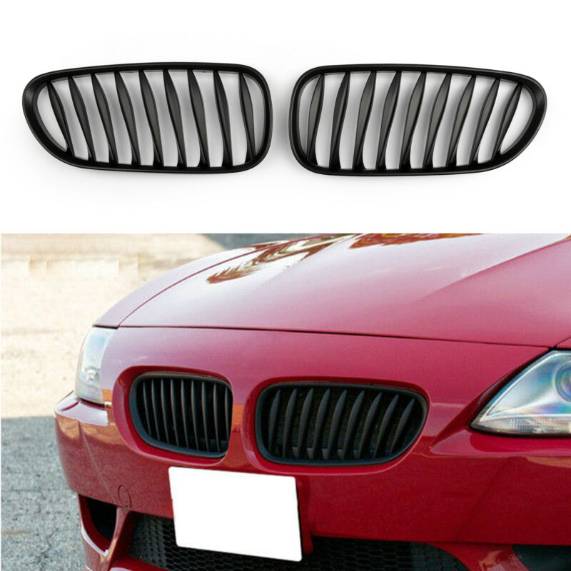 2003-2008 BMW Z4 (E85/E86) Front Bumper Sport Kidney Grille Grill Matte Black/Carbon/Chrome Generic