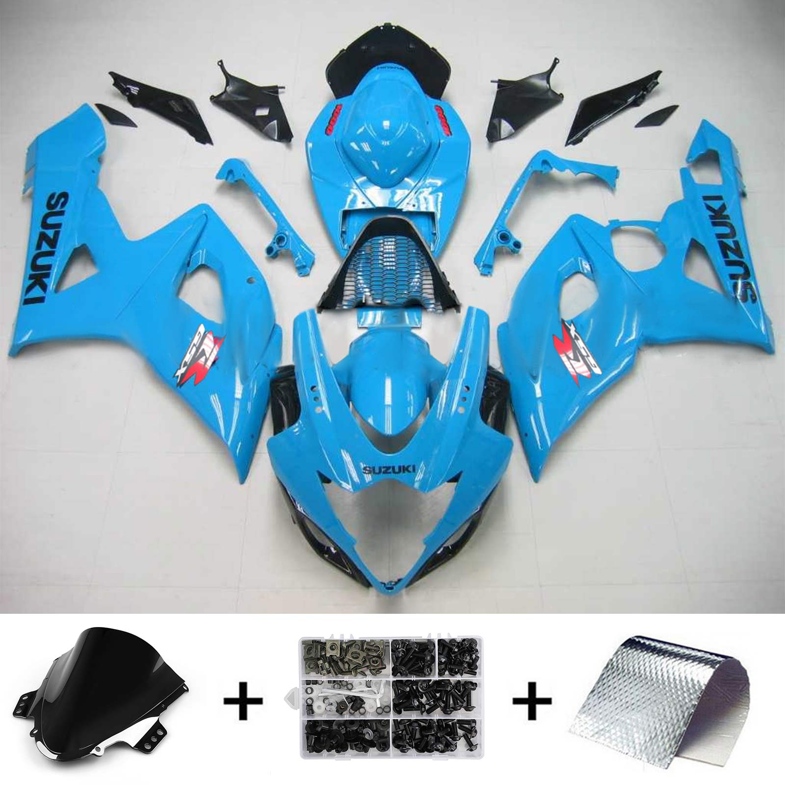 2005-2006 Suzuki GSXR1000 K5 Amotopart Kit de carénage d'injection carrosserie plastique ABS #126