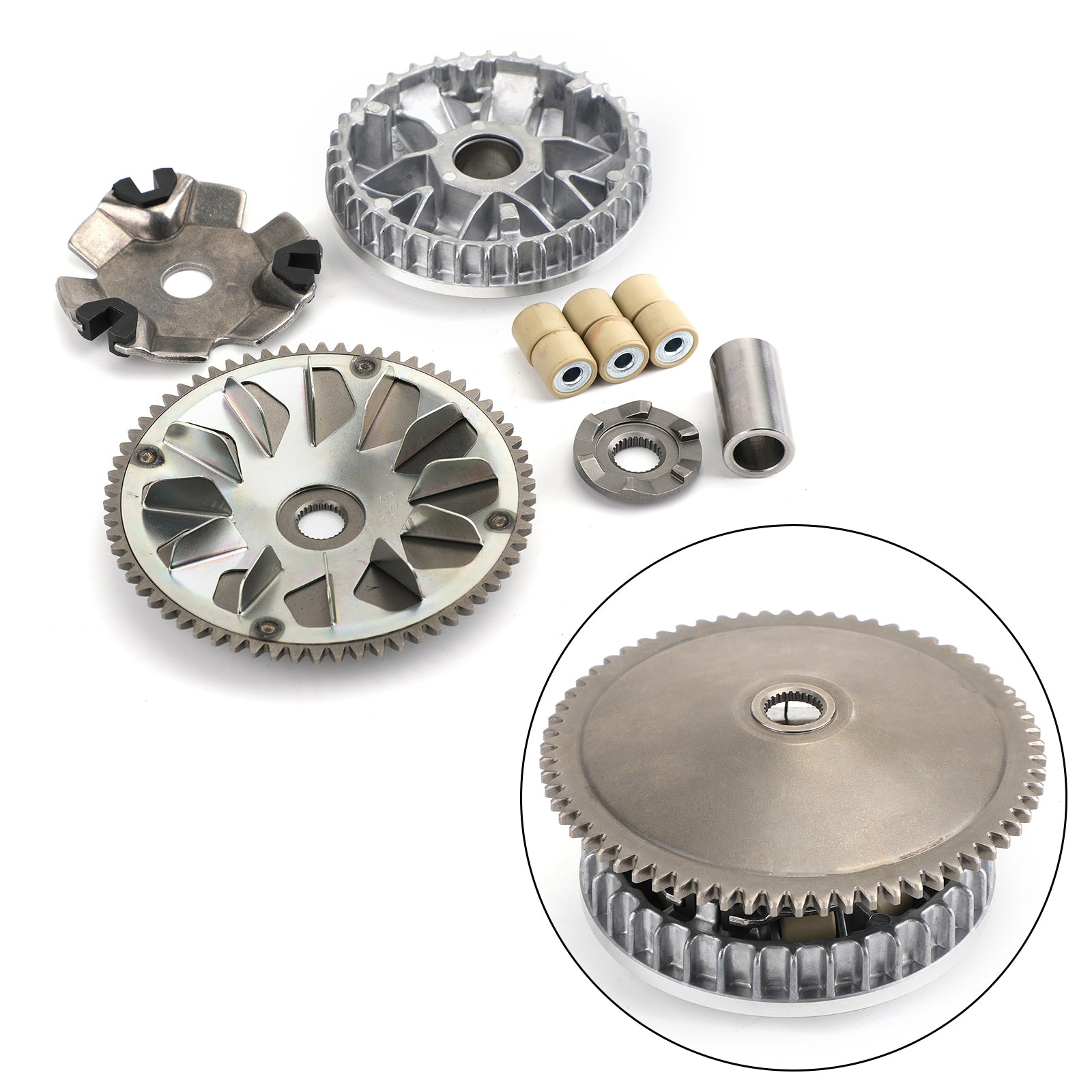 COMPLETE CLUTCH FACE DRIVE KIT W/ROLLERS & SHAFT for Honda NHX110 Lead Elite 110 Generic