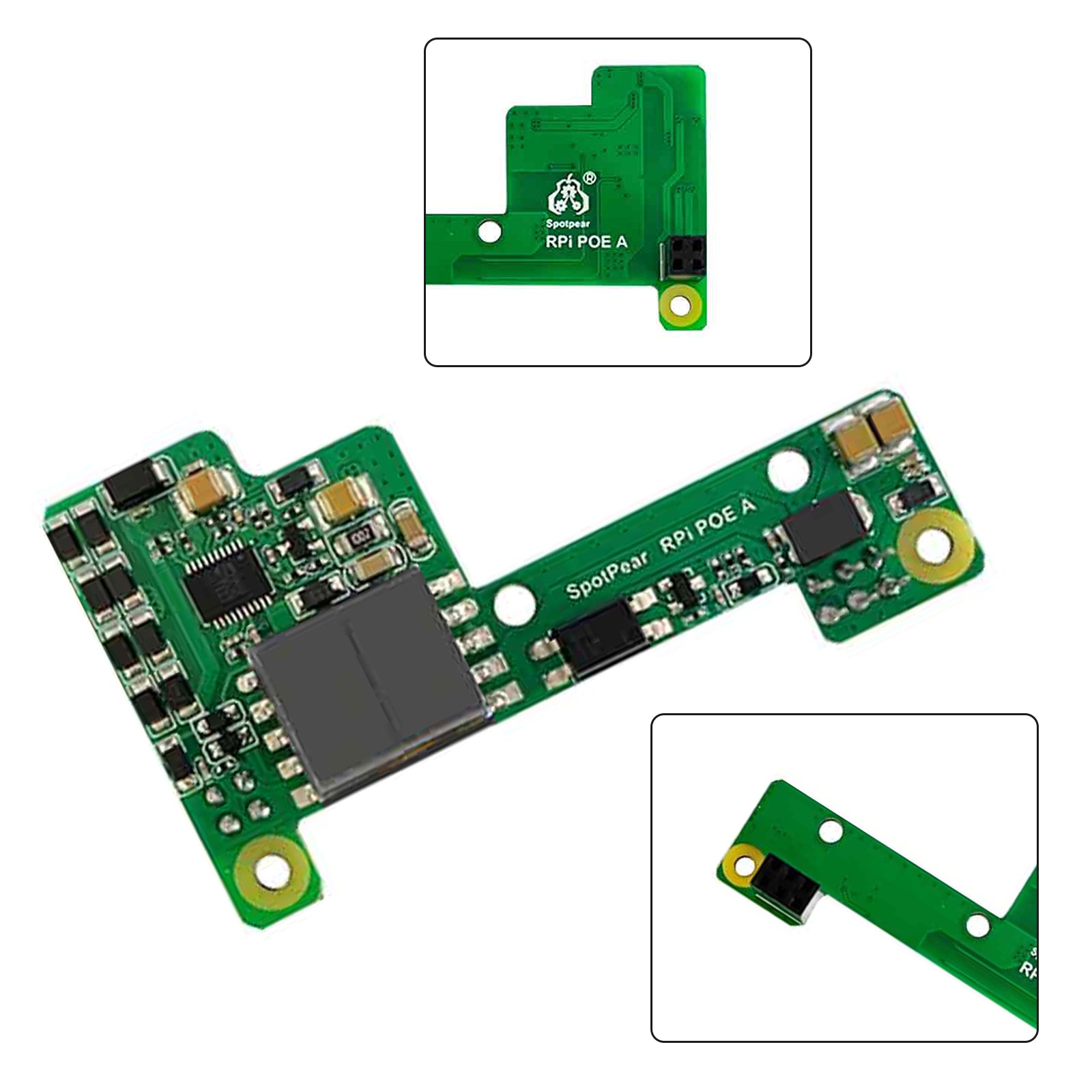 Raspberry Pi Poe Ethernet-voedingsuitbreidingsmodule ondersteunt 3B+/4B met ventilator