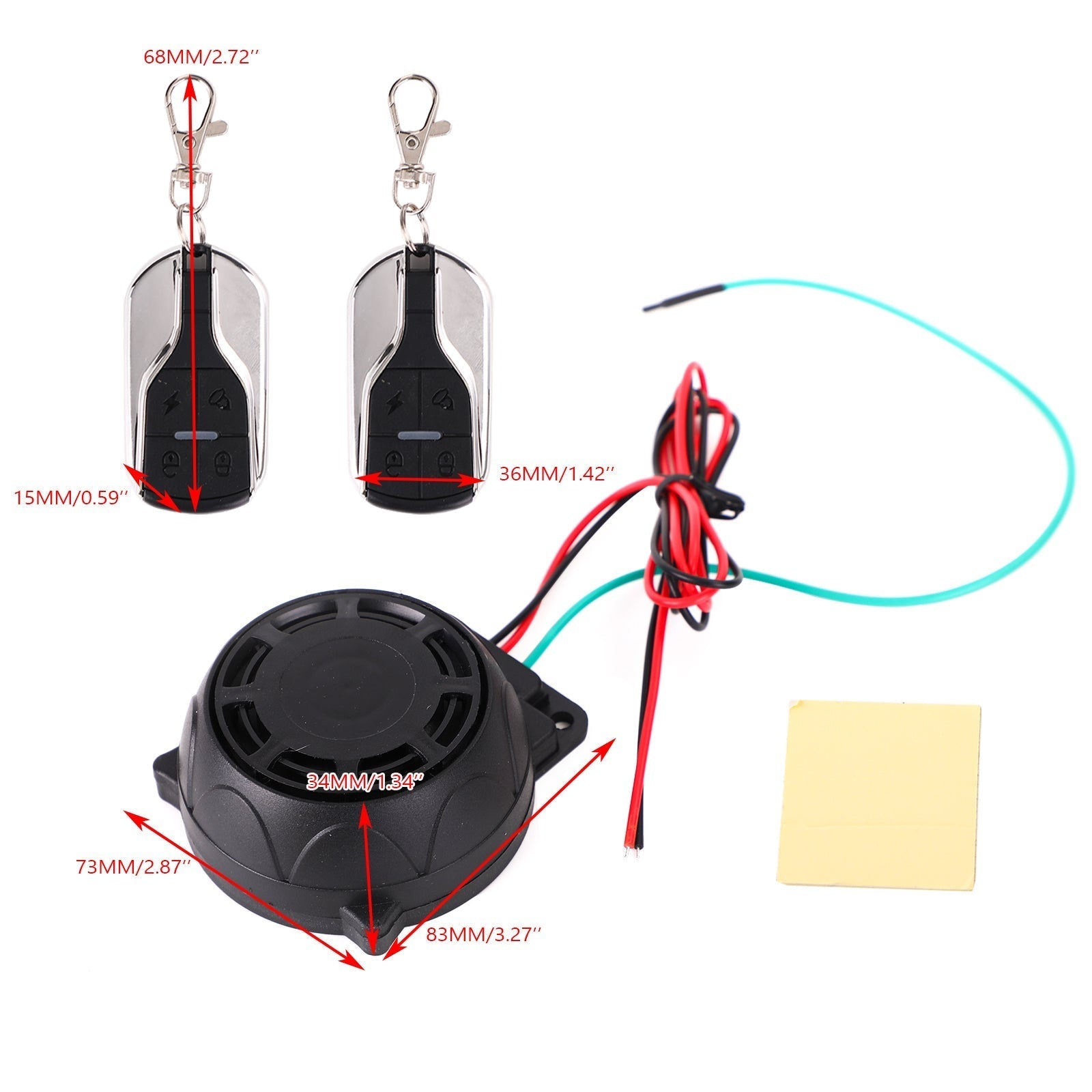 12V Anti Theft Security Rc Alarm System Vibration Detector For Motorcycle