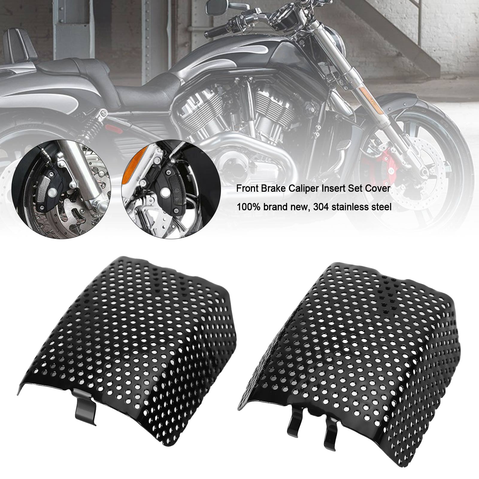 Front Brake Caliper Insert Set Cover For Touring V-Rod Street Glide 42054-05 Generic