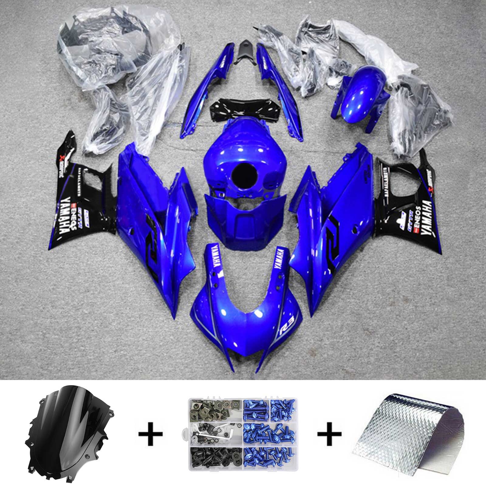 2022-2023 Yamaha YZF-R3 R25 Injection Fairing Kit Karosseri Plast ABS #124