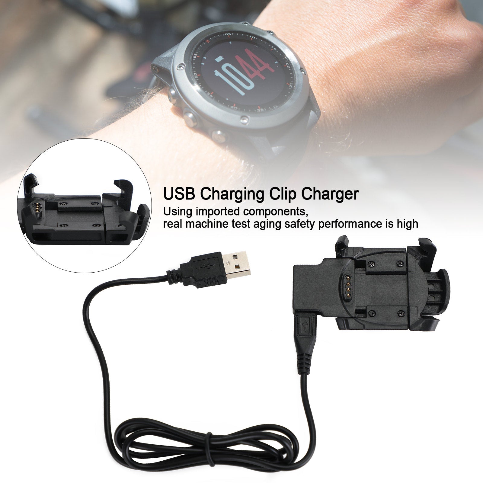 USB Data Charging Clip Charger Cable For Fenix 3/Fenix 3 HR/Fenix 3 Sapphire