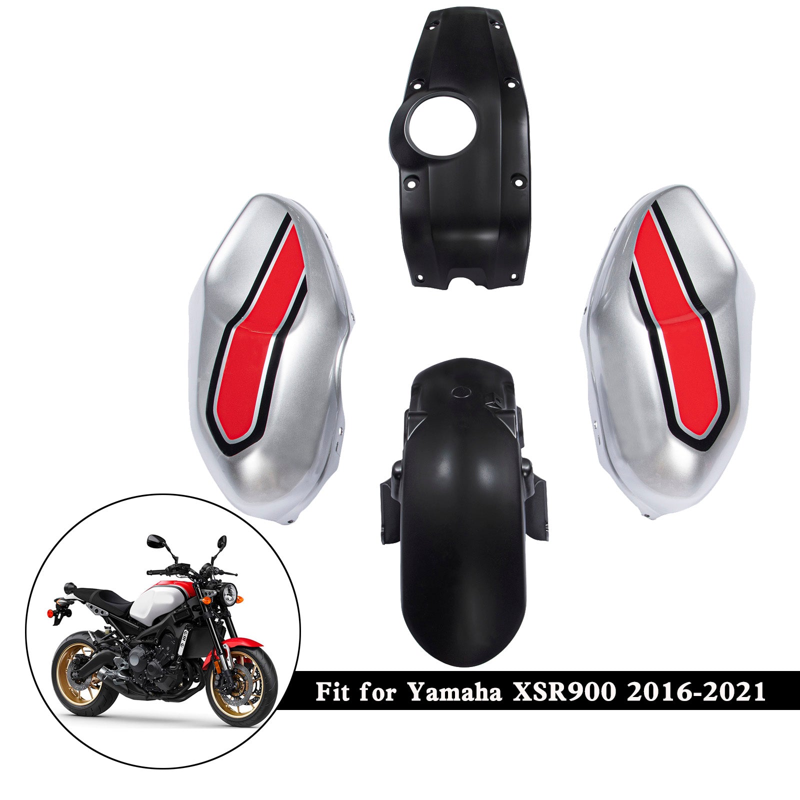 Kit de carénage de carrosserie en plastique ABS d'injection Yamaha XSR900 2016-2021 001#