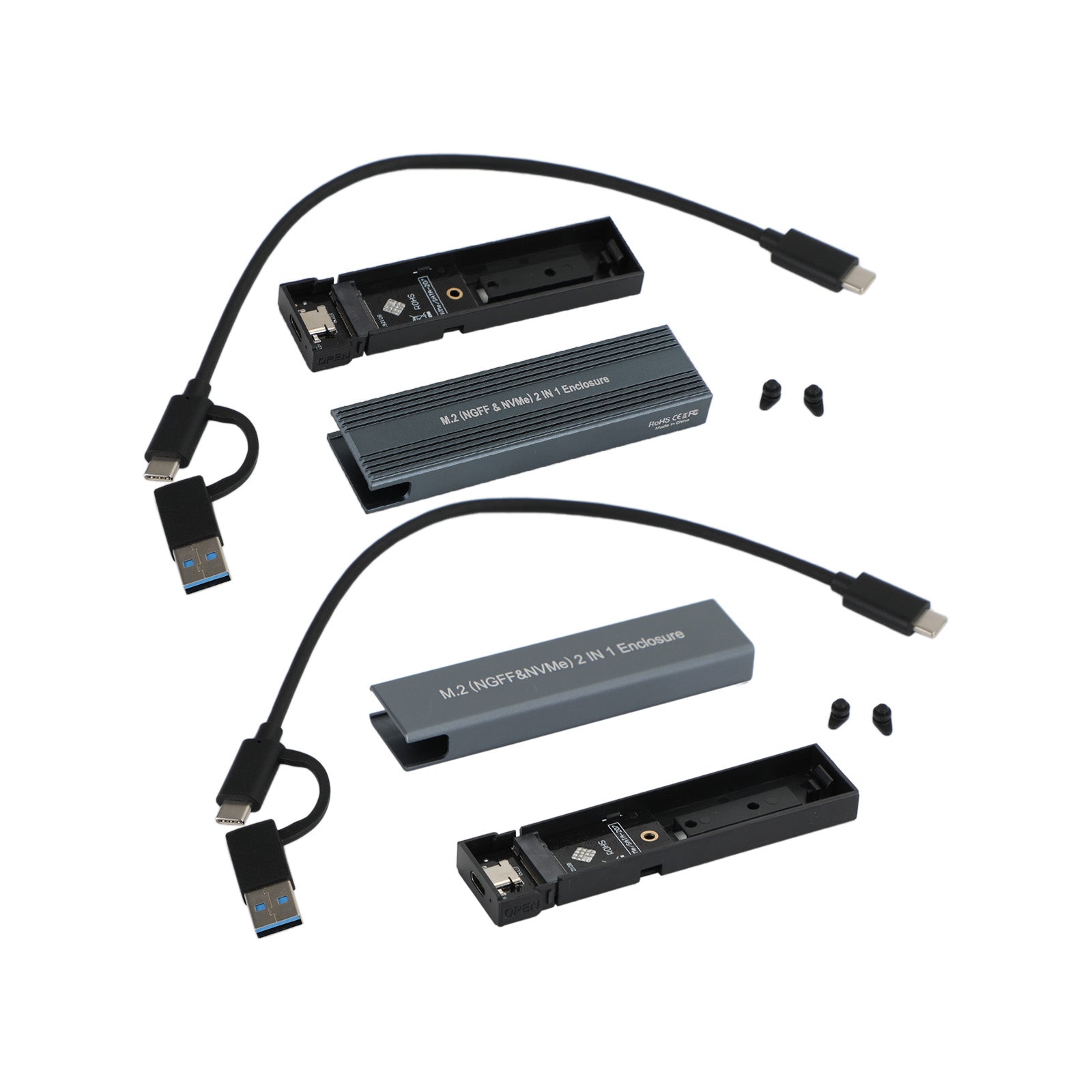 M.2 NVME SSD naar USB 3.1 behuizing harde schijf behuizing dubbel protocol M2 NVMe Box