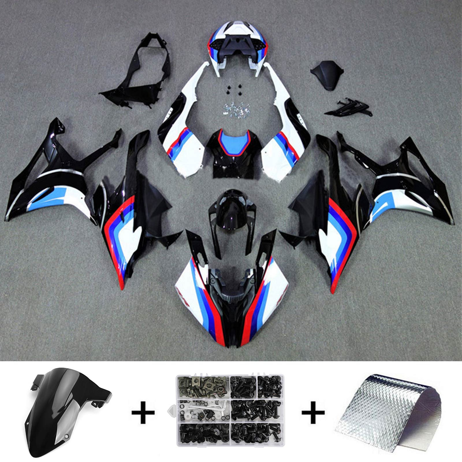 2019-2022 BMW S1000RR Amotopart Kit de carénage d'injection carrosserie plastique ABS #106