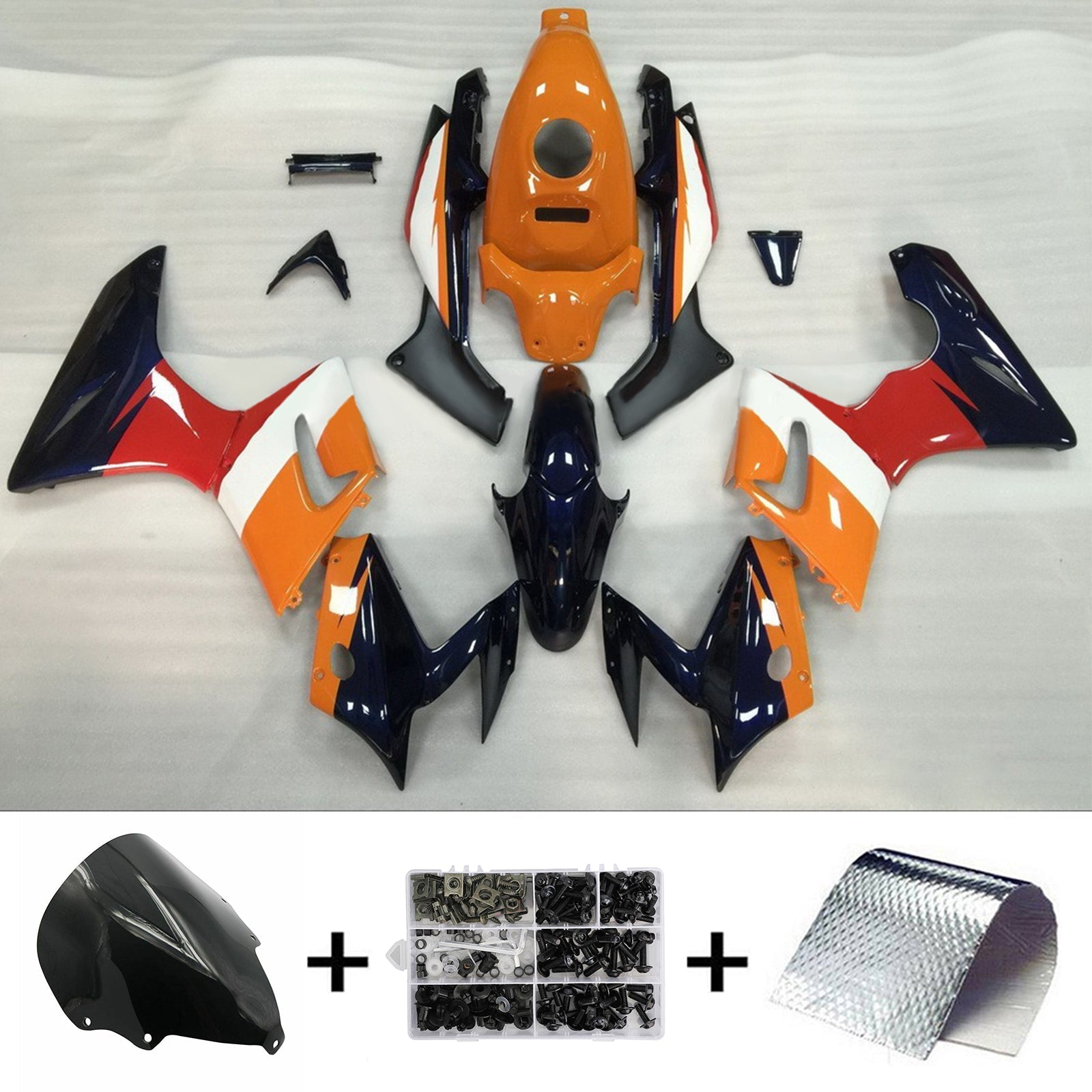 2002-2006 Honda CBR125R Amotopart Injection Fairing Kit Bodywork Plastic ABS #104