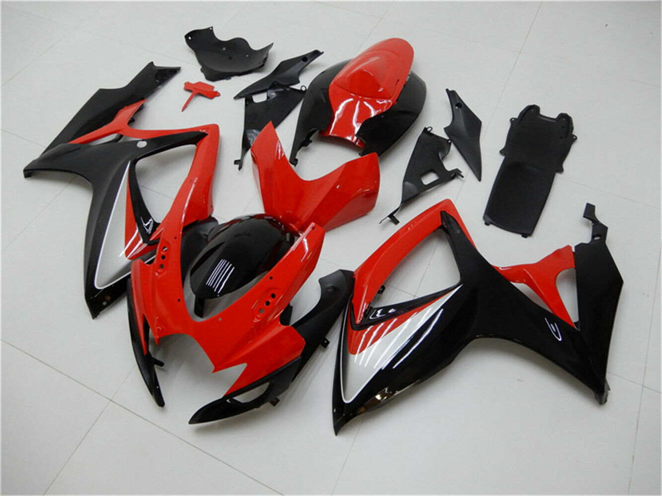 2006-2007 Suzuki GSXR600 750 rood-zwarte kuipset van Amotopart stroomlijnkappen