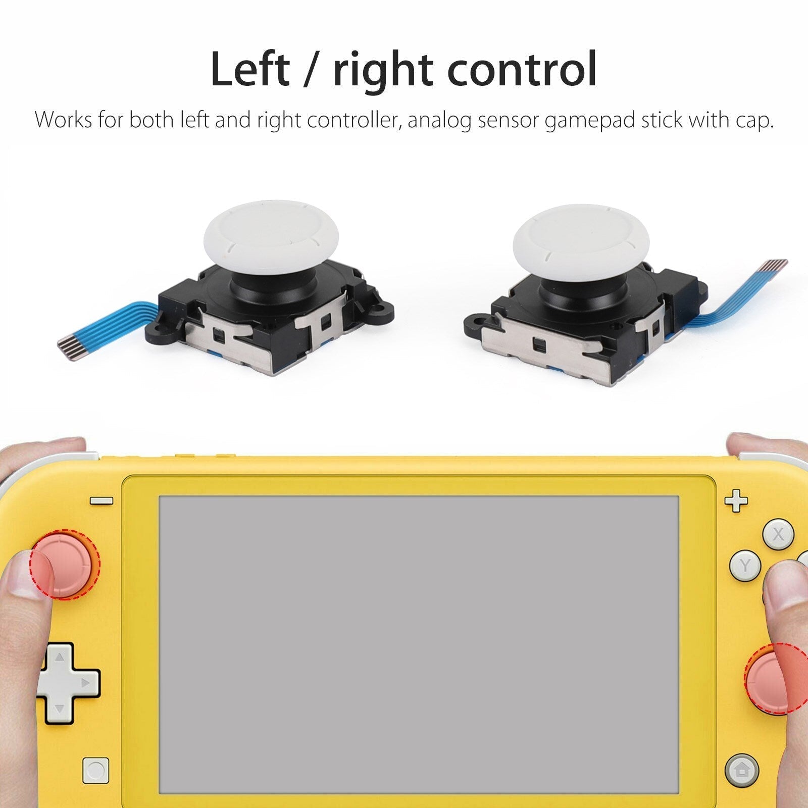 Kit de réparation 19 en 1 avec capteur analogique 3D + outil adapté au joystick Switch Lite