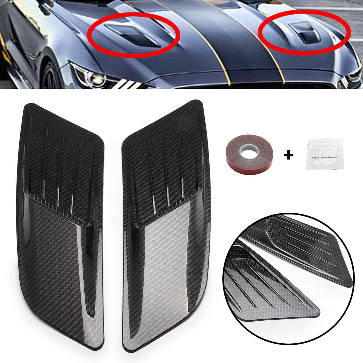 Ford Mustang 2015-2017 Front Hood Air Vent Molding Cover Trim