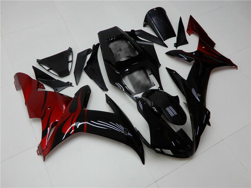 2002-2003 Yamaha YZF R1 Fairing Black Red Kit