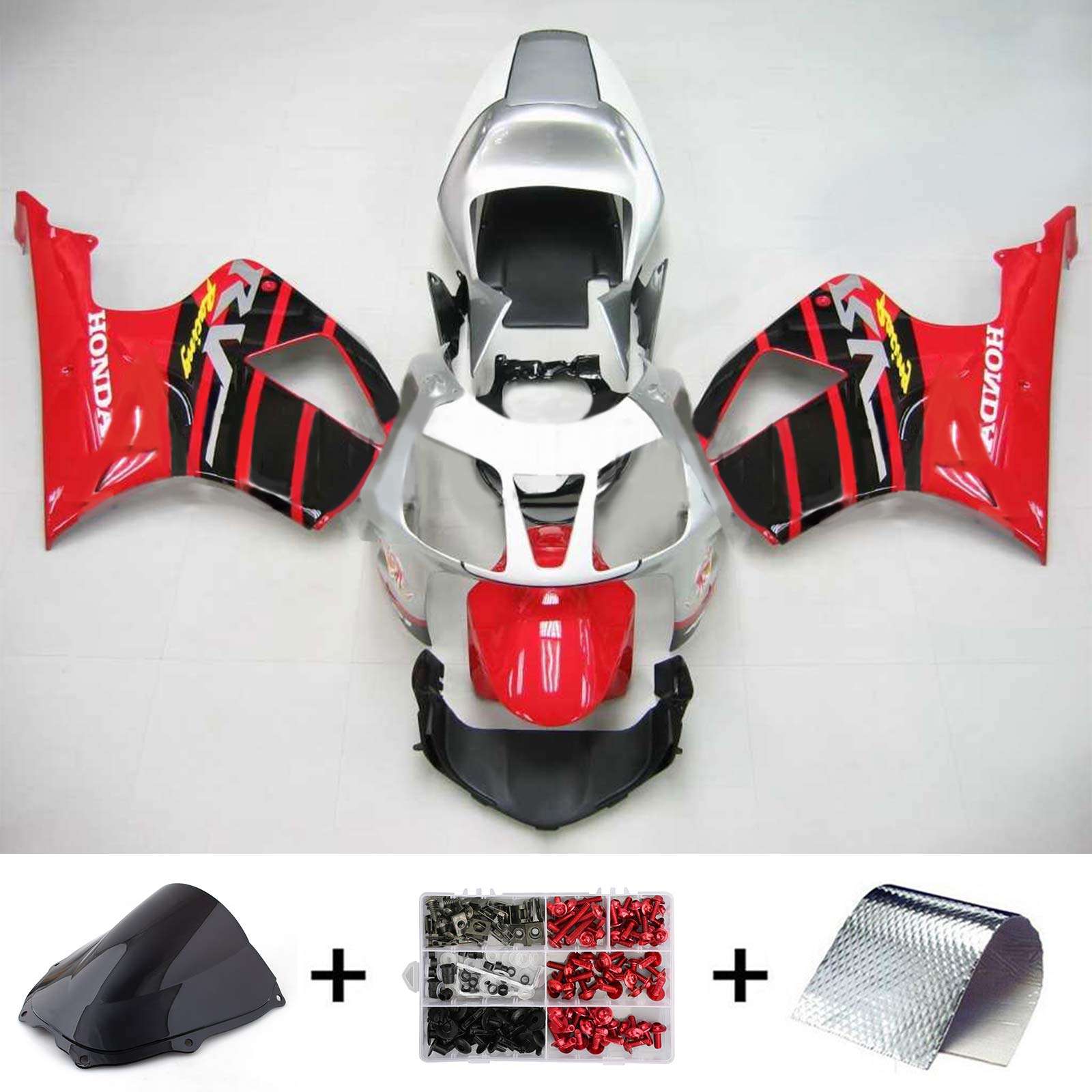 2000-2006 Honda VTR1000 RC51 Amotopart Injection Fairing Kit Bodywork Plastic ABS #104