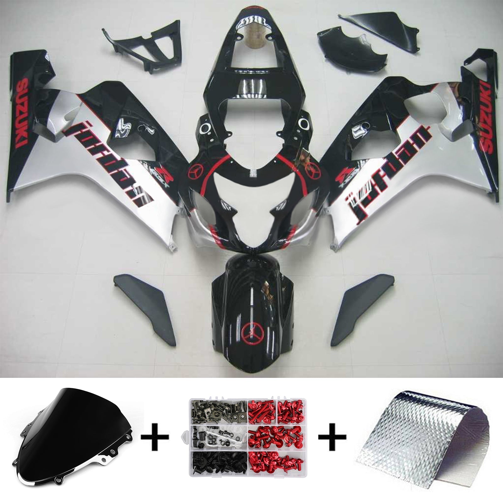 2004-2005 Suzuki GSXR 600/750 K4 Amotopart Injection Fairing Kit Bodywork Plastic ABS #128