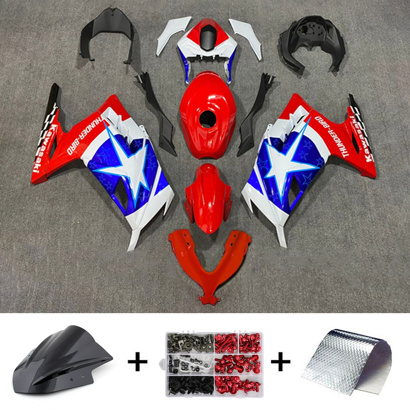 2013-2024 Kawasaki EX300/Ninja300 Injection Fairing Kit Bodywork Plastic ABS