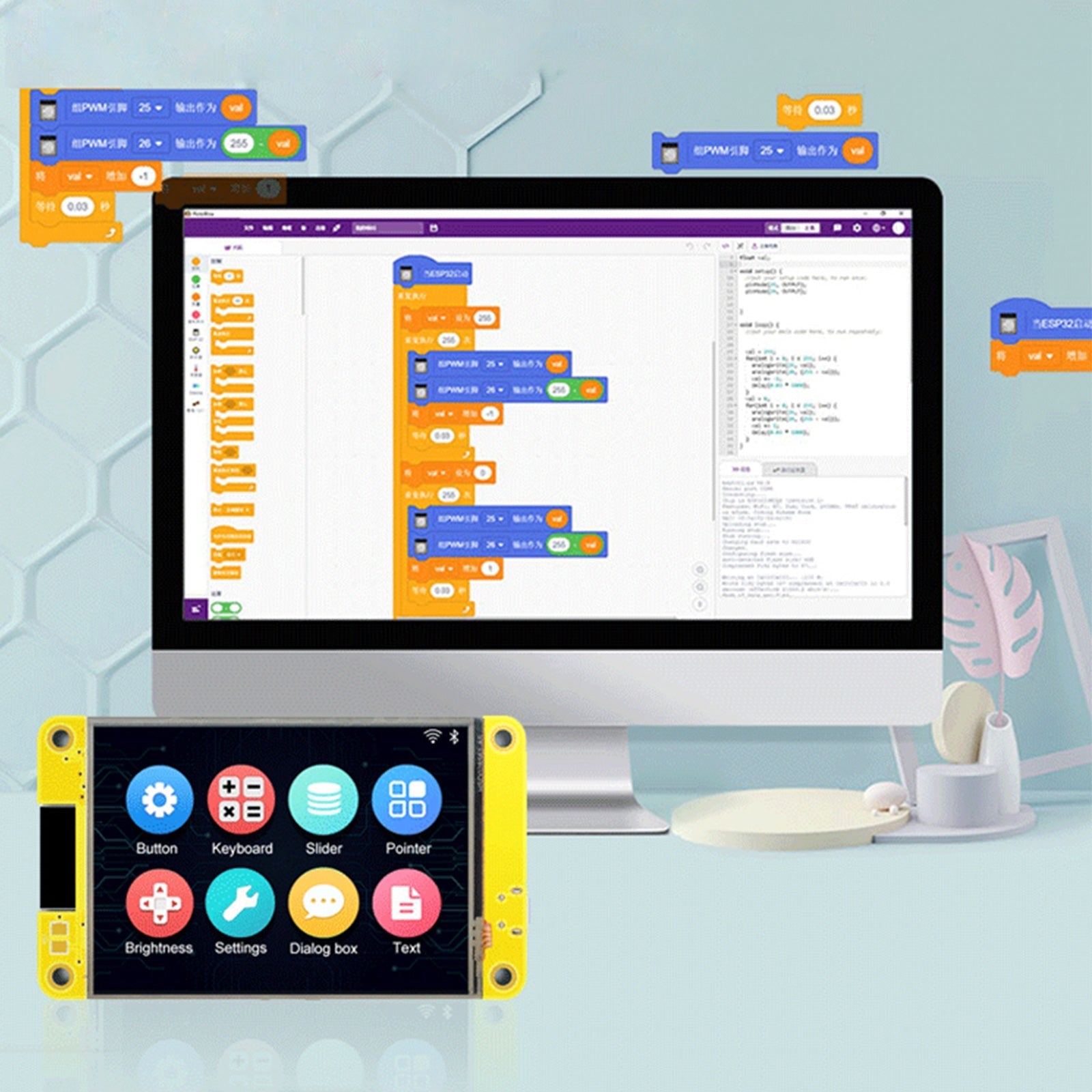 ESP32 Ontwikkelingsbord WiFi Bluetooth 2.8 "240*320 Display Touchscreen LVGL