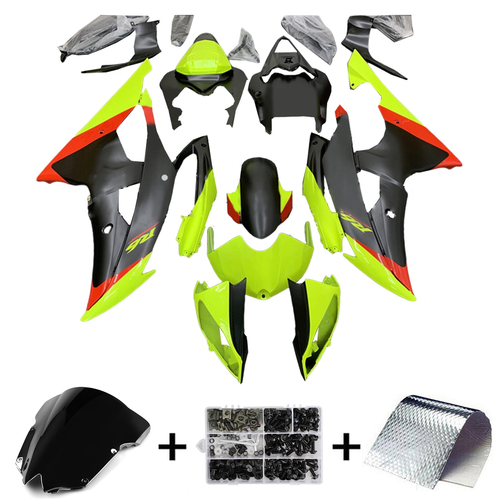 2008-2016 Yamaha YZF 600 R6 Kit de carenado Carrocería Plástico ABS