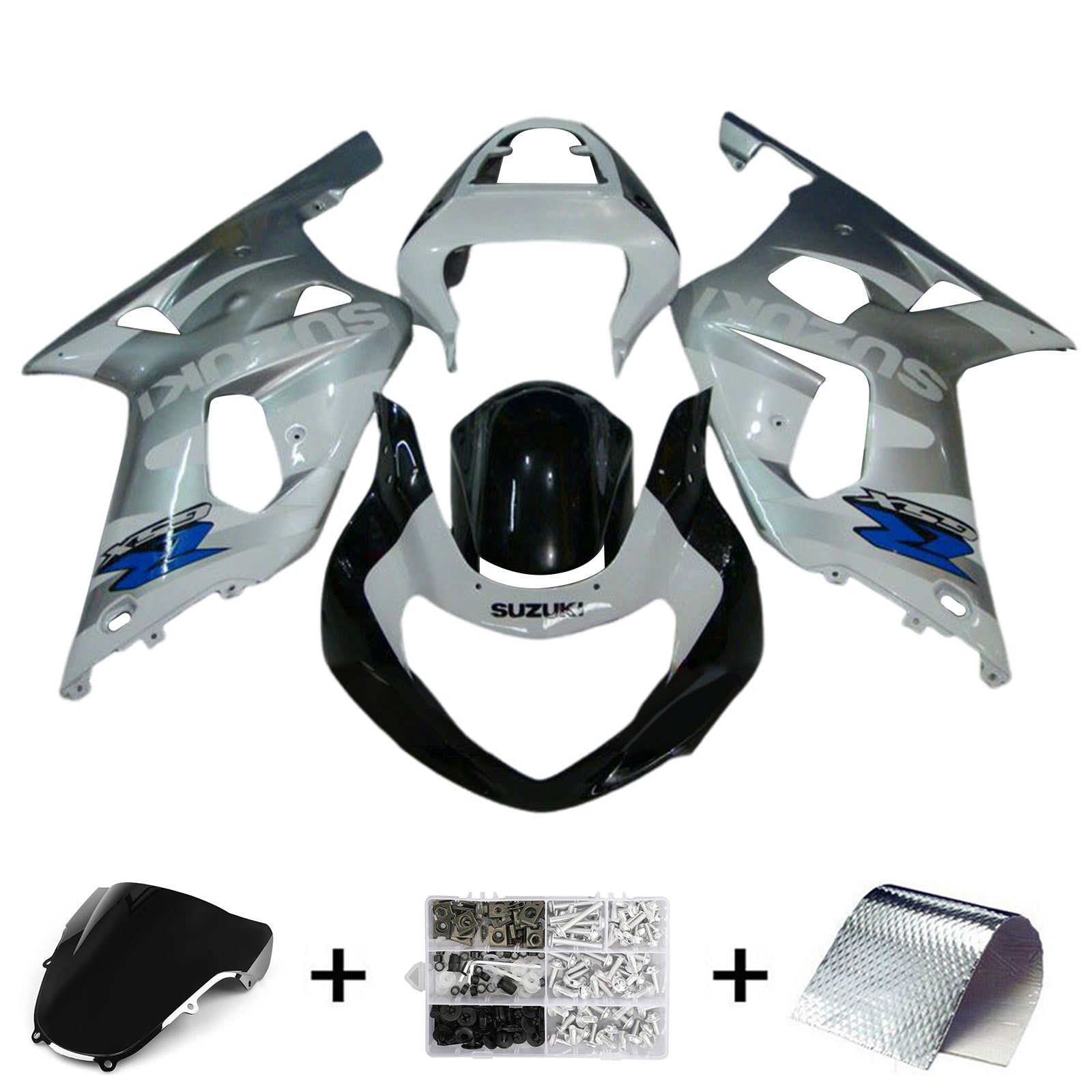 2000-2002 Suzuki GSXR1000 K1 K2 Kit de carénage carrosserie plastique ABS