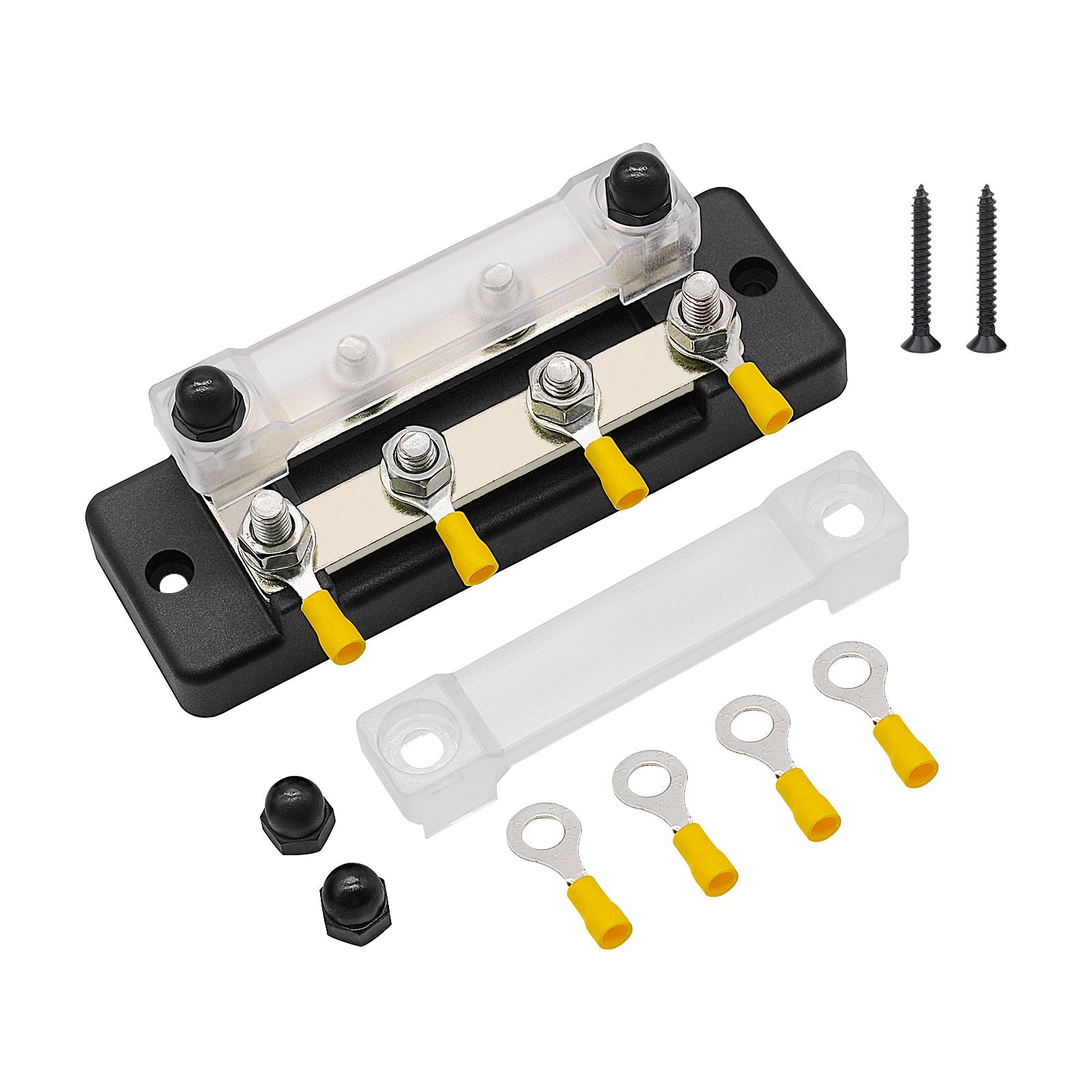 2/4/6/12 Way Dual-row Car Bus Bar Block Distribution Terminal For Auto Marine