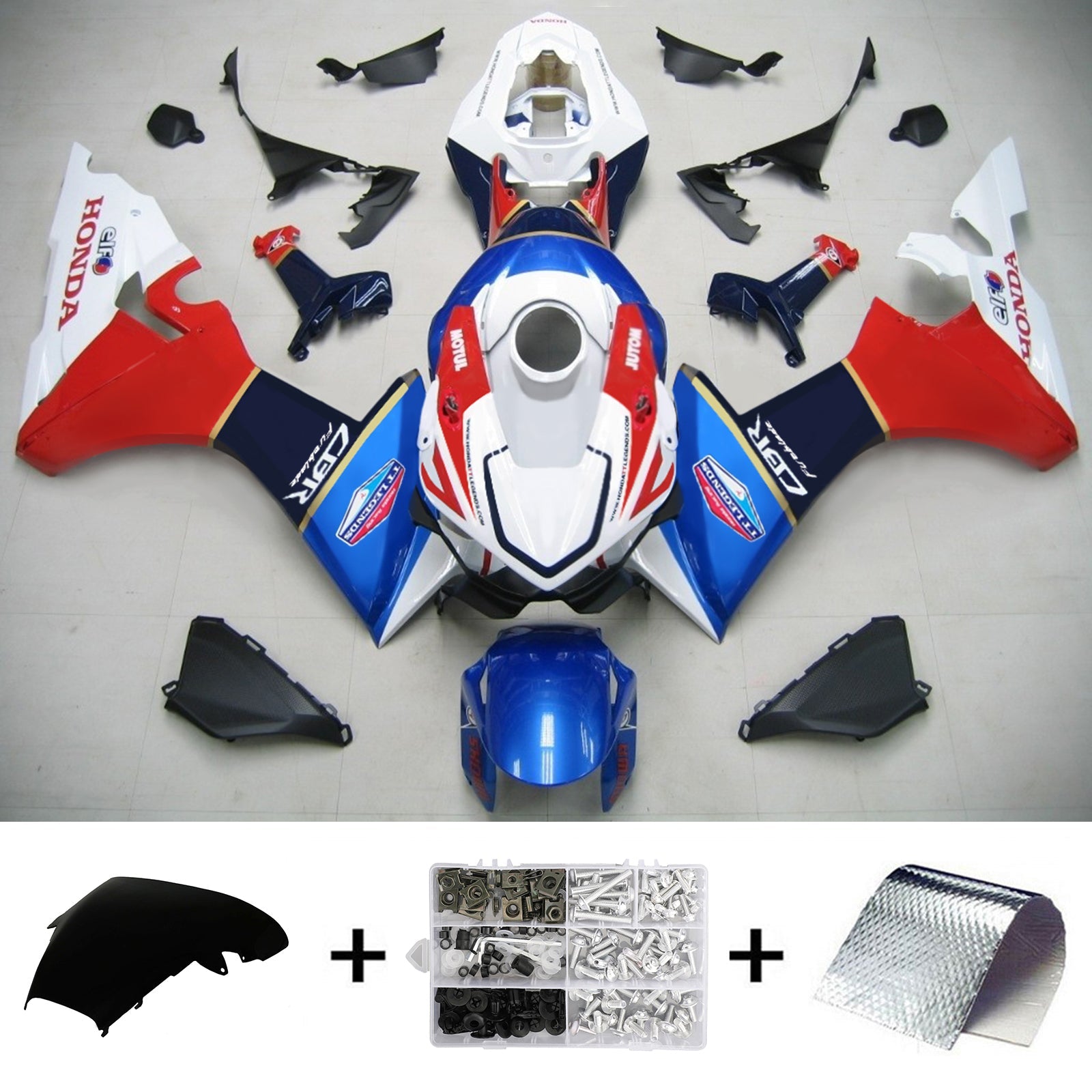 2020-2022 Honda CBR1000RR-R Amotopart Injectiekuipset Carrosserie Kunststof ABS #117