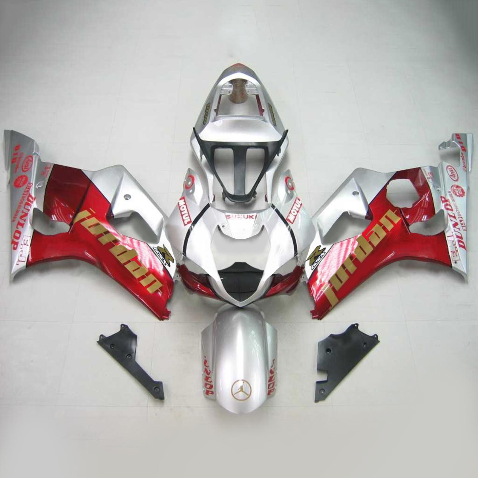 2003-2004 Suzuki GSXR1000 K3 Amotopart Injection Fairing Kit Karosseri Plast ABS #109