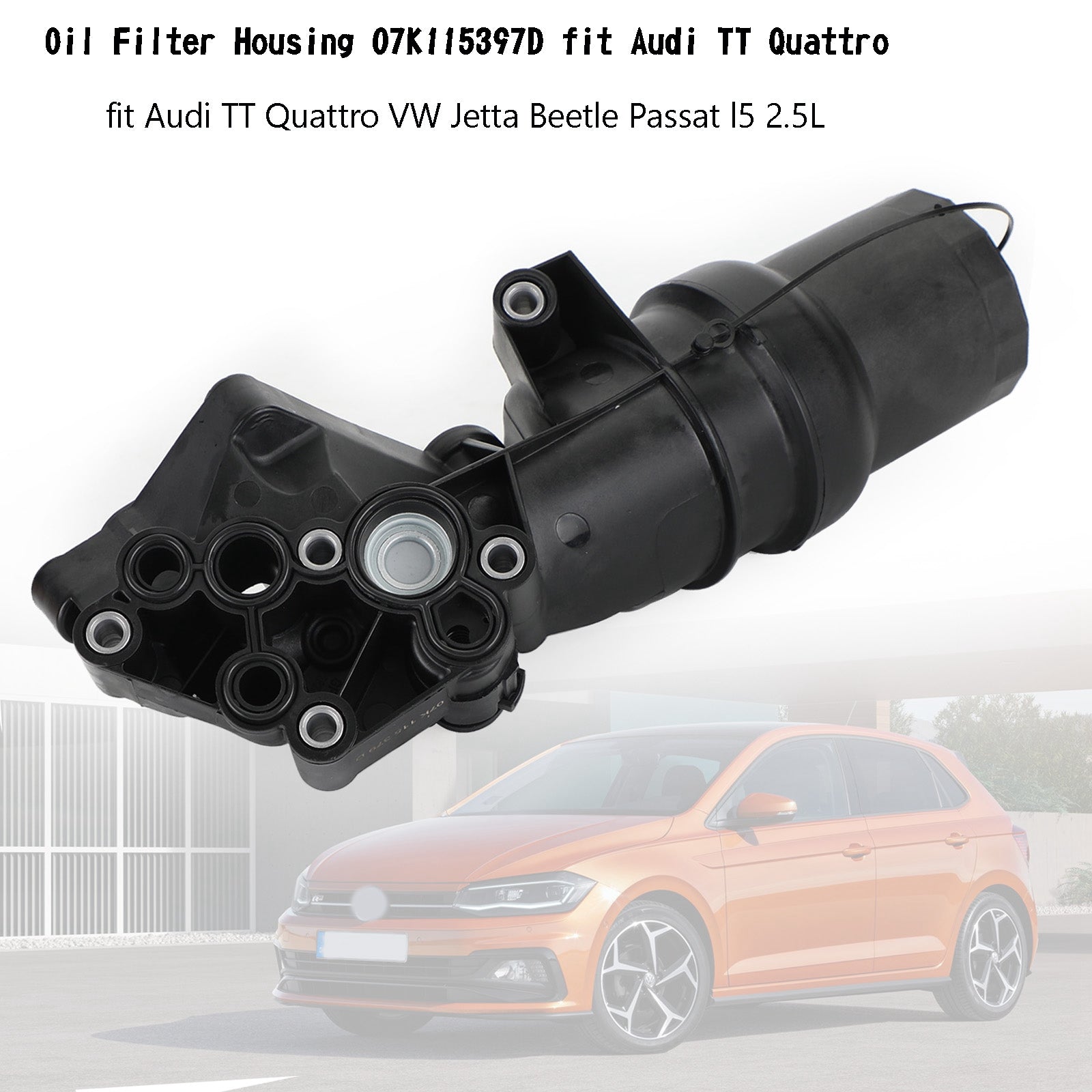 Oliefilterhuis 07K115397D geschikt voor Audi TT Quattro VW Jetta Beetle Passat l5 2.5L Generiek