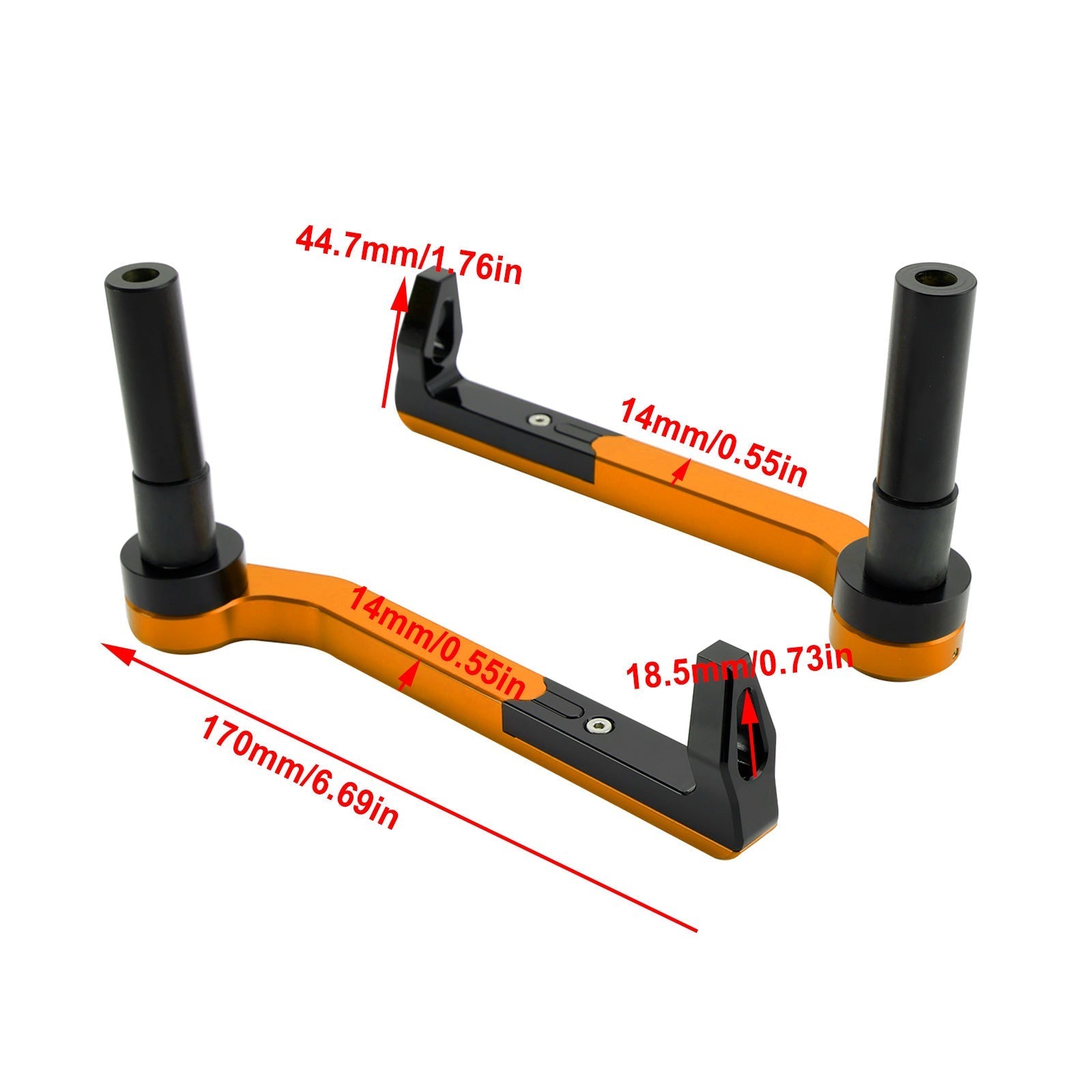 Protège-mains pour guidon de 13 à 20 mm de diamètre intérieur et trou de vis M6.