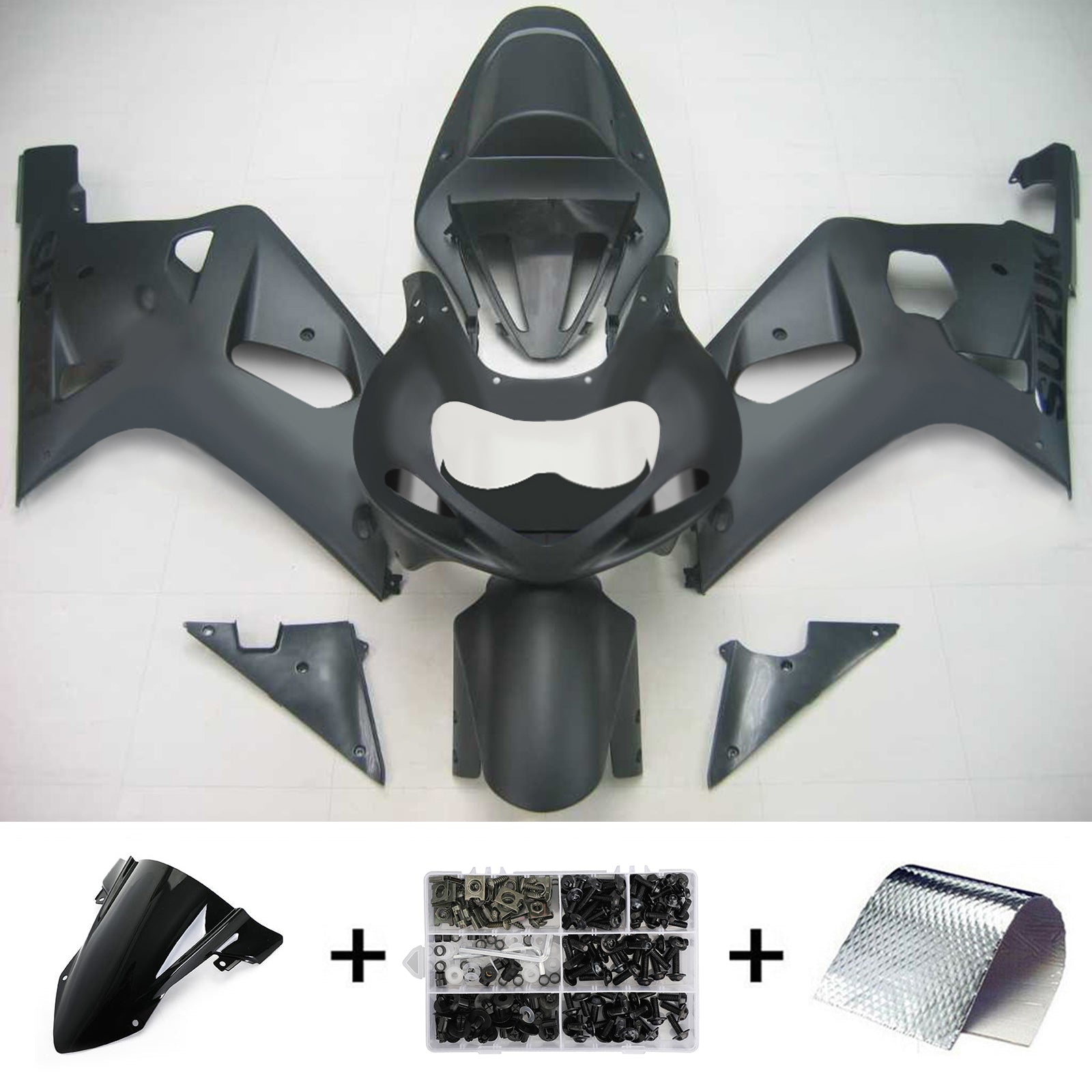 2001-2003 Suzuki GSXR750 K1 Amotopart Kit de carénage d'injection carrosserie plastique ABS #131