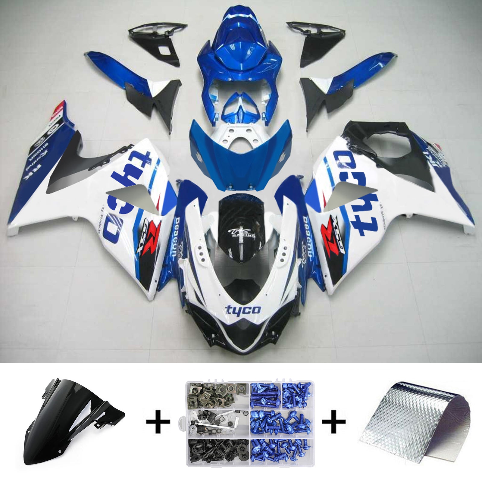 2009-2016 Suzuki GSXR1000 K9 Amotopart Injection Fairing Kit Bodywork Plastic ABS #122